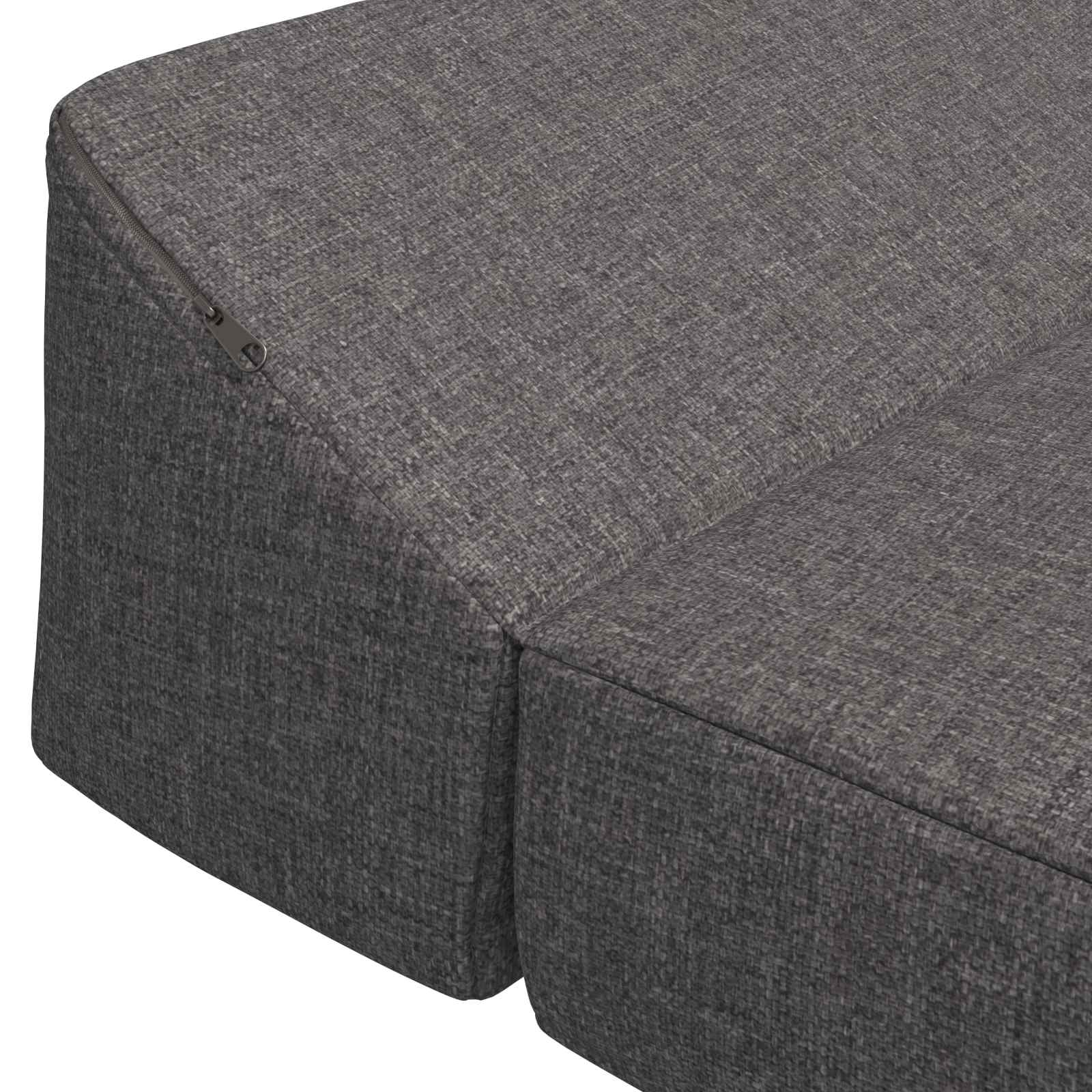 vidaXL Vouwbare Bankbed Lichtgrijs 120 x 60 x 49 cm Stof
