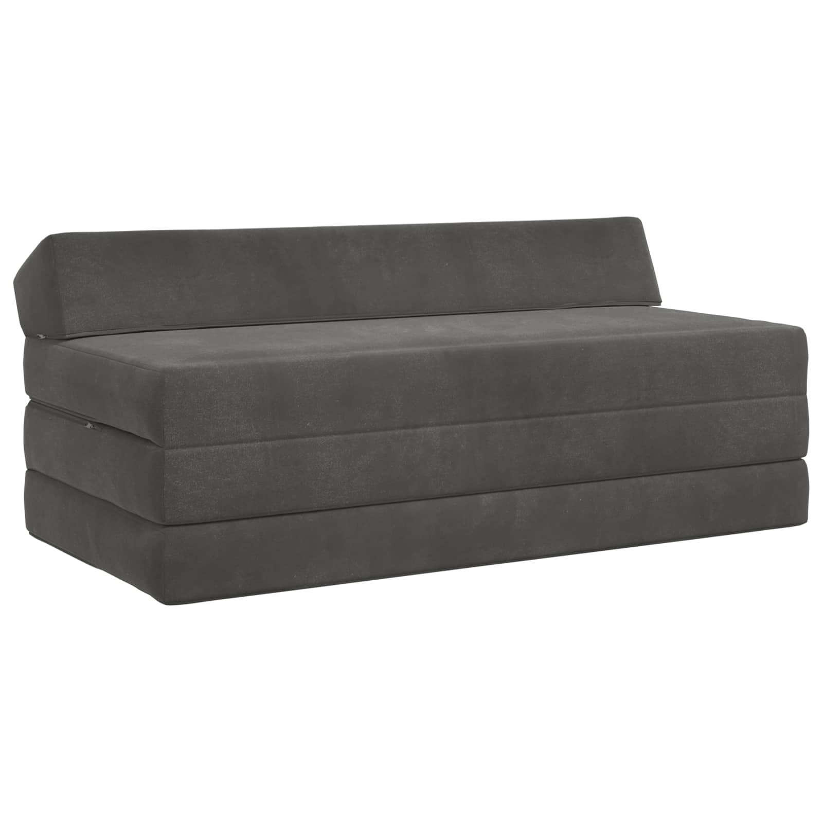 vidaXL Vouwbare Bankbed Lichtgrijs 120 x 60 x 49 cm Stof