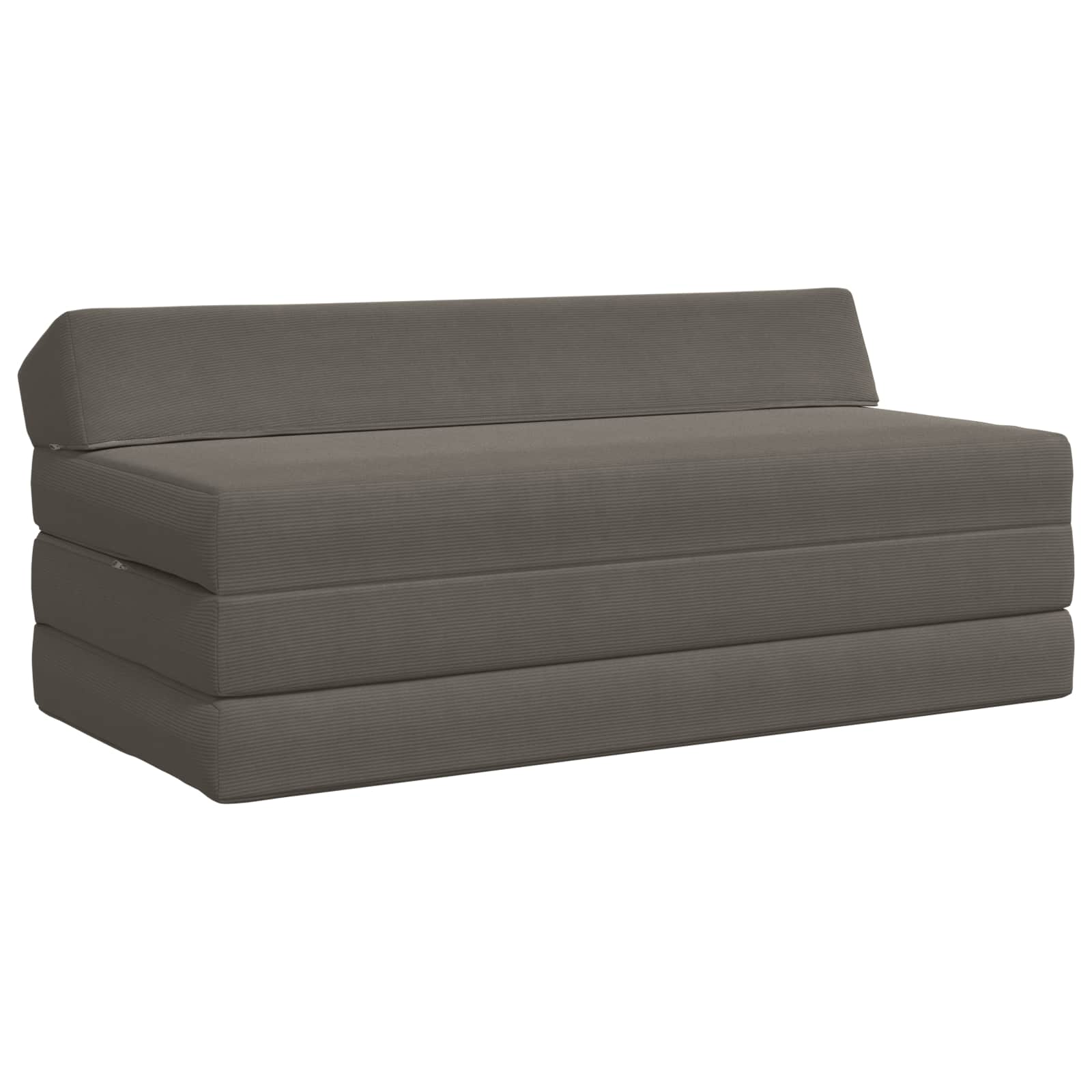 vidaXL Vouwbare Bankbed Lichtgrijs 120 x 60 x 49 cm Stof