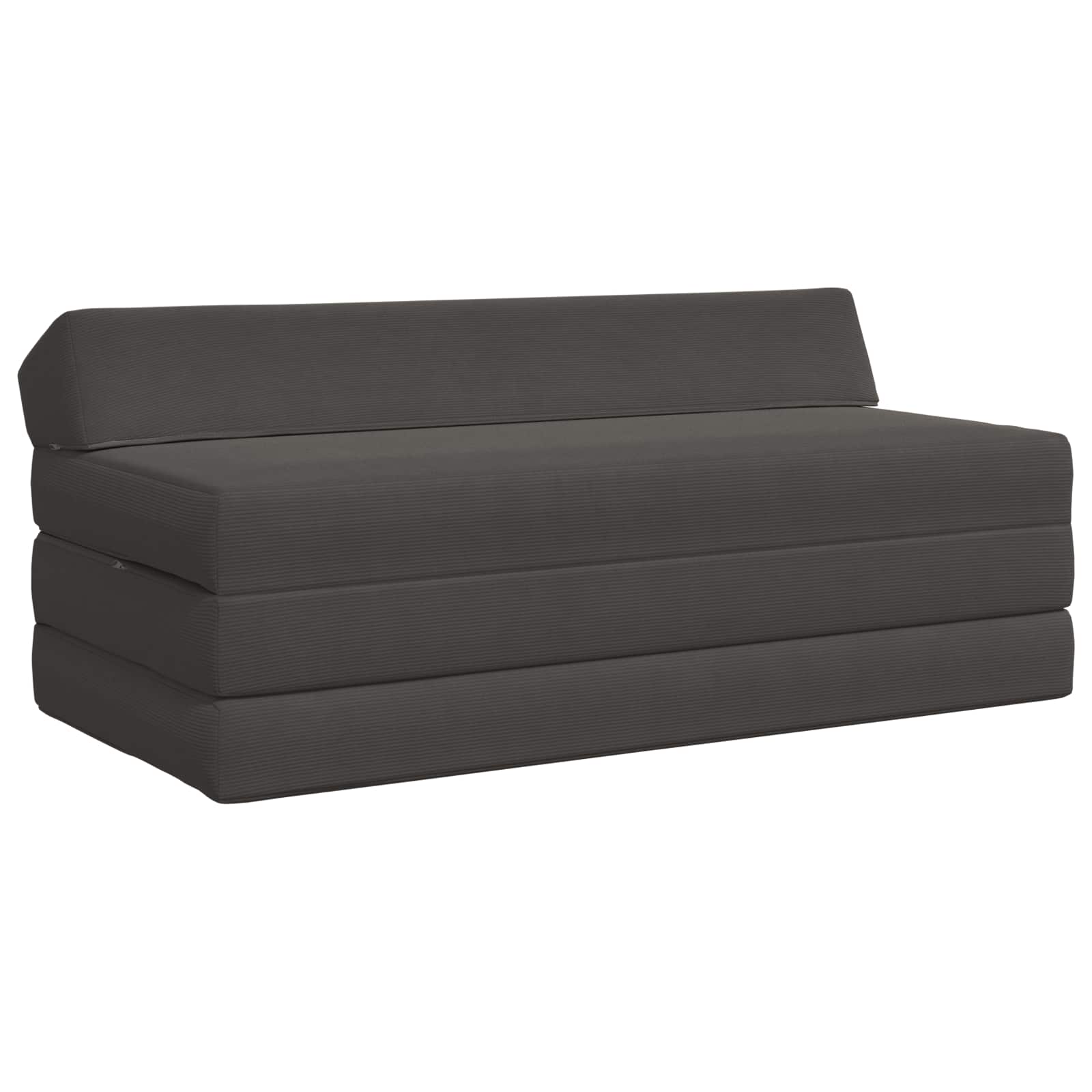vidaXL Vouwbare Bankbed Lichtgrijs 120 x 60 x 49 cm Stof
