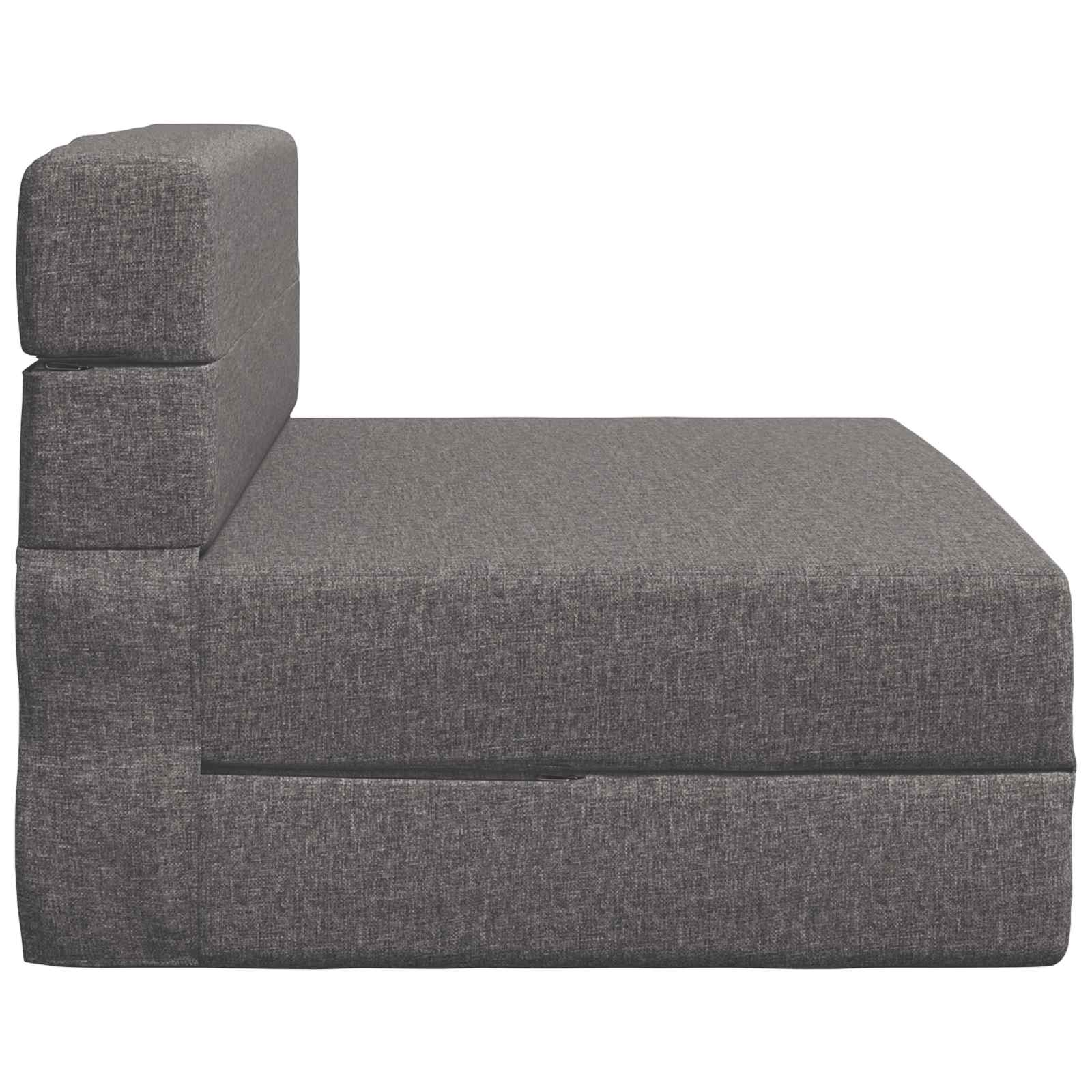 vidaXL Vouwbare Bankbed Lichtgrijs 70 x 72 x 60 cm Stof