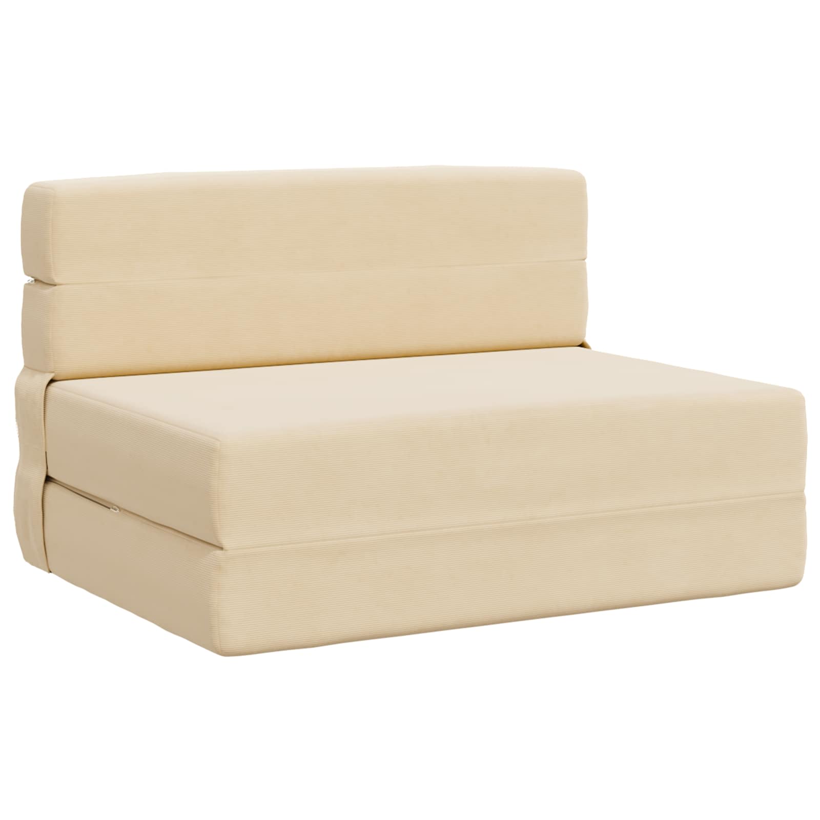 vidaXL Vouwbare Bankbed Lichtgrijs 70 x 72 x 60 cm Stof