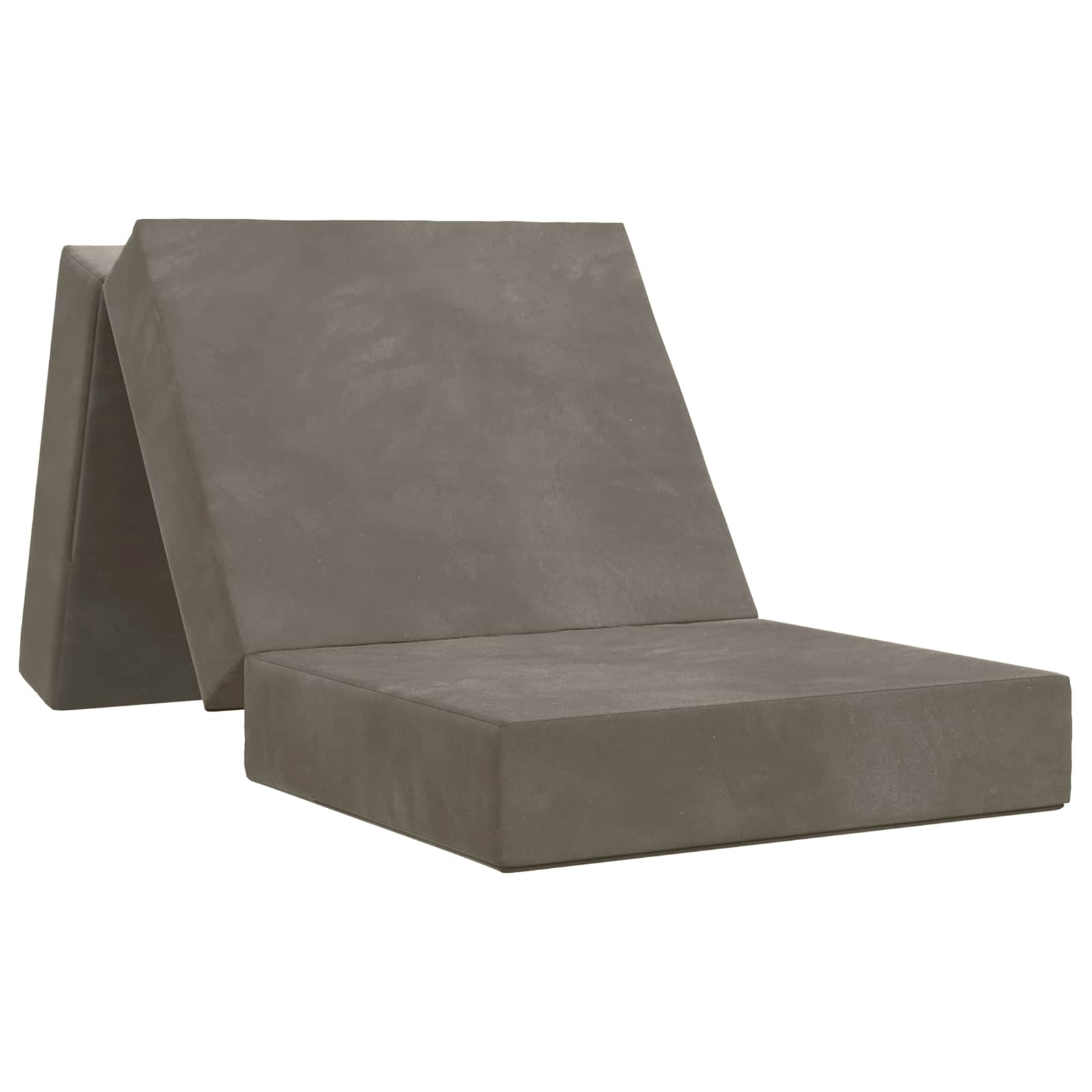 vidaXL Vouwbare Bankbed 75 x 63 x 45 cm Lichtgrijs