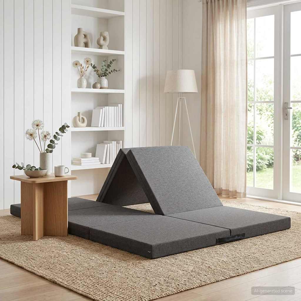vidaXL Vouwbare Bankbed 140 x 67 x 45 cm Lichtgrijs