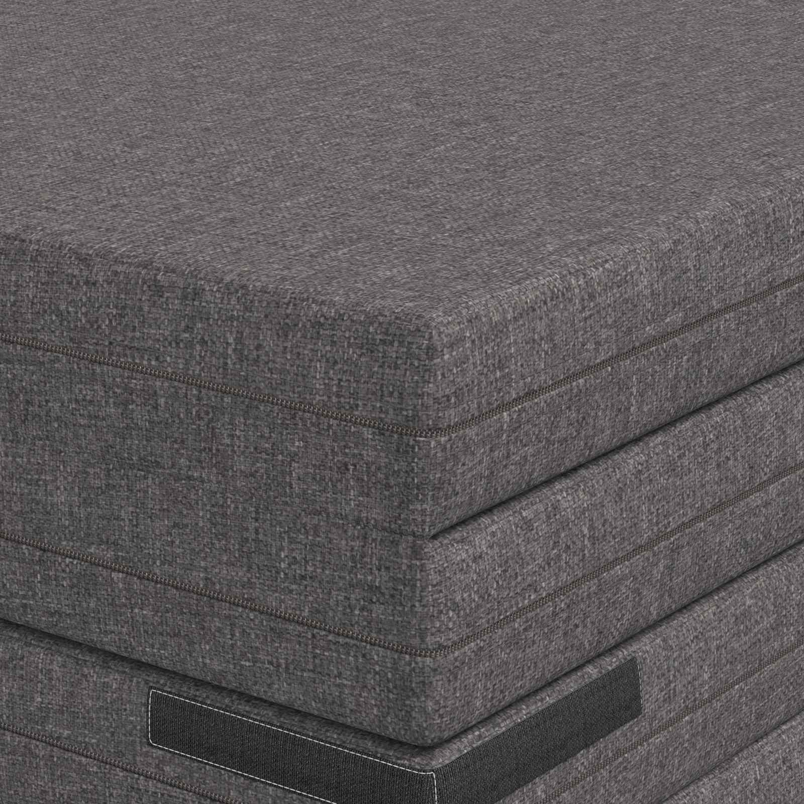 vidaXL Vouwbare Bankbed 140 x 67 x 45 cm Lichtgrijs