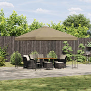 vidaXL Paviljoen 3 x 3 m Beige Polyester en staal 190 gsm