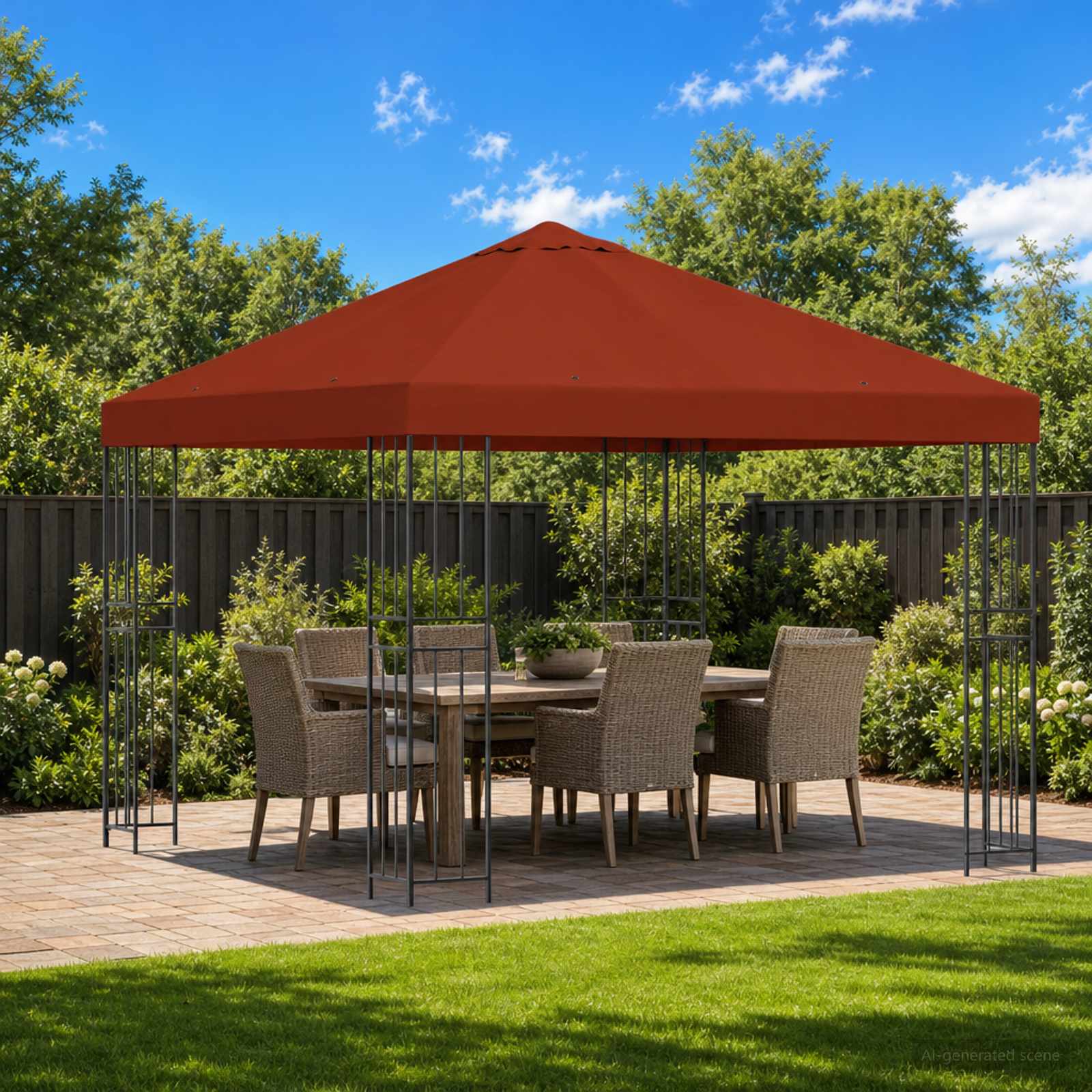 vidaXL Paviljoen 3 x 3 m Beige Polyester en staal 190 gsm
