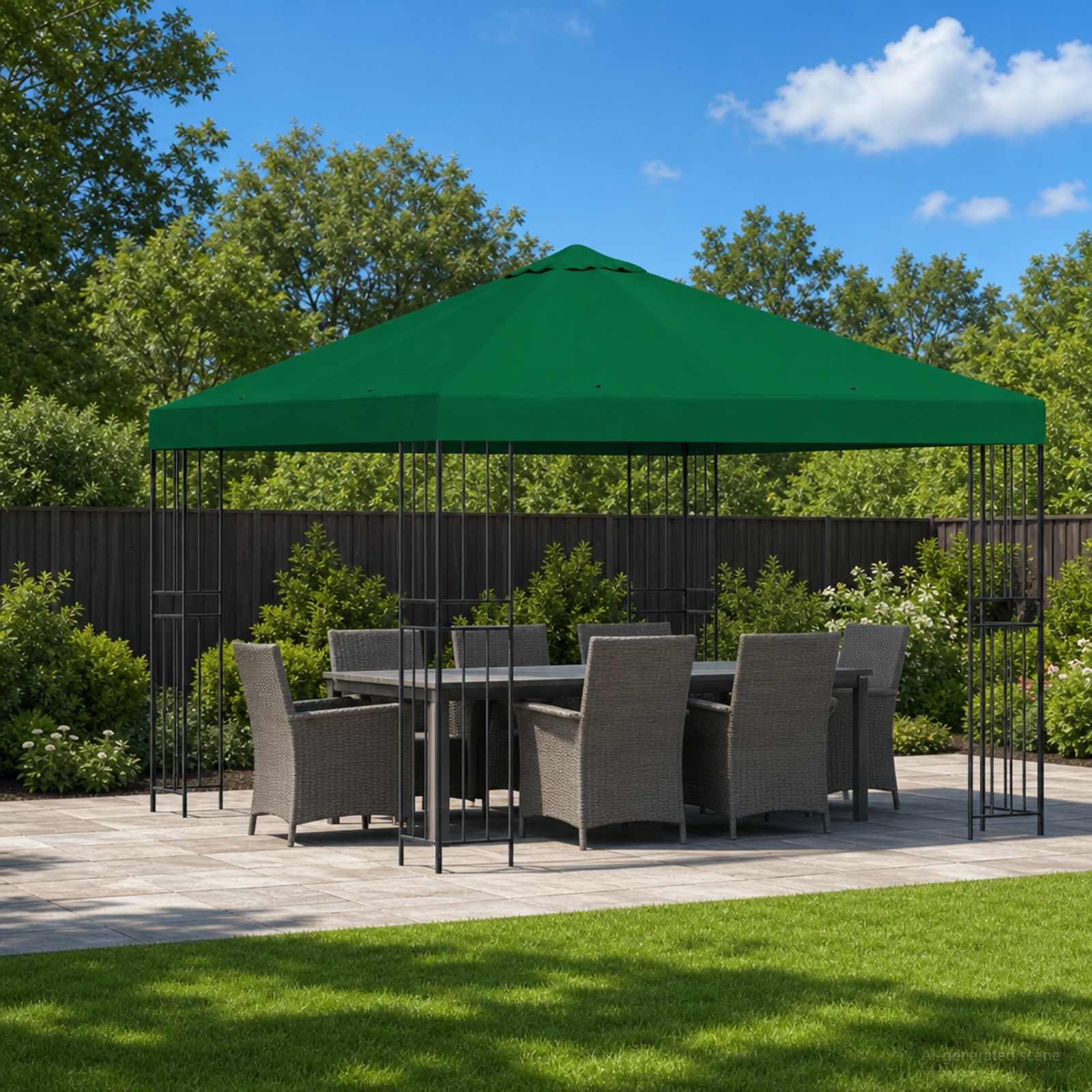 vidaXL Paviljoen 3 x 3 m Beige Polyester en staal 190 gsm