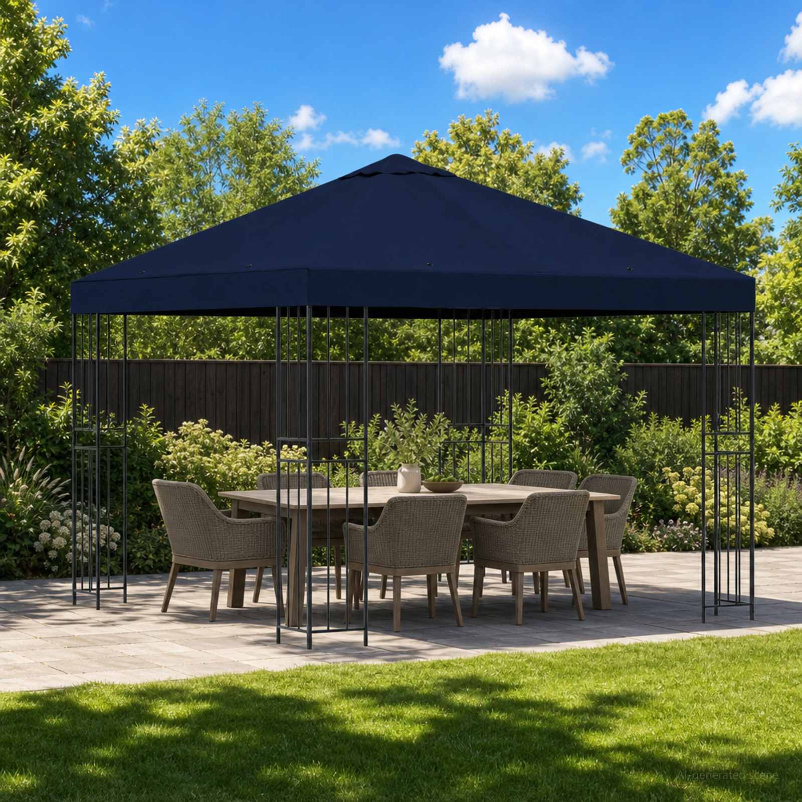 vidaXL Paviljoen 3 x 3 m Beige Polyester en staal 190 gsm