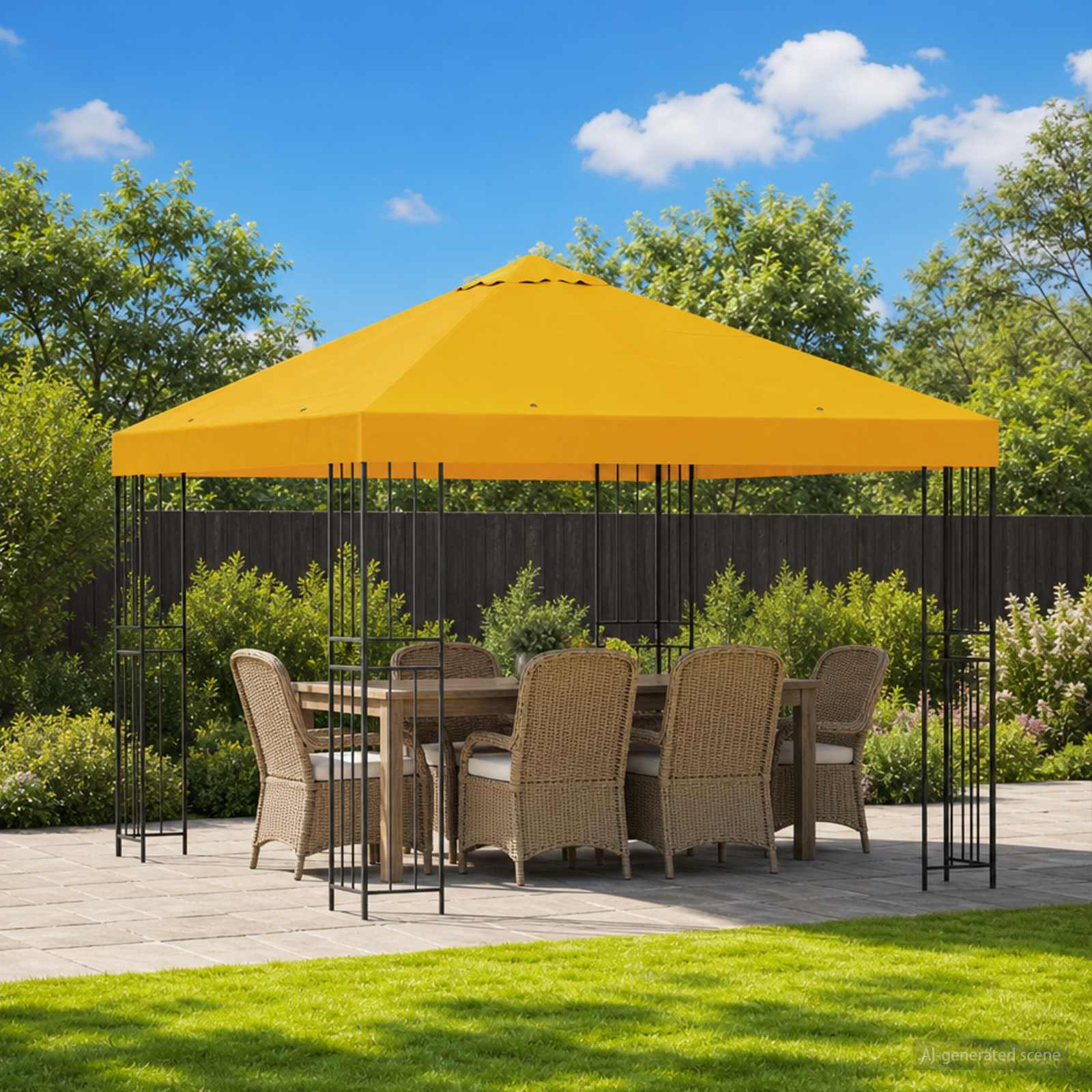 vidaXL Paviljoen 3 x 3 m Beige Polyester en staal 190 gsm