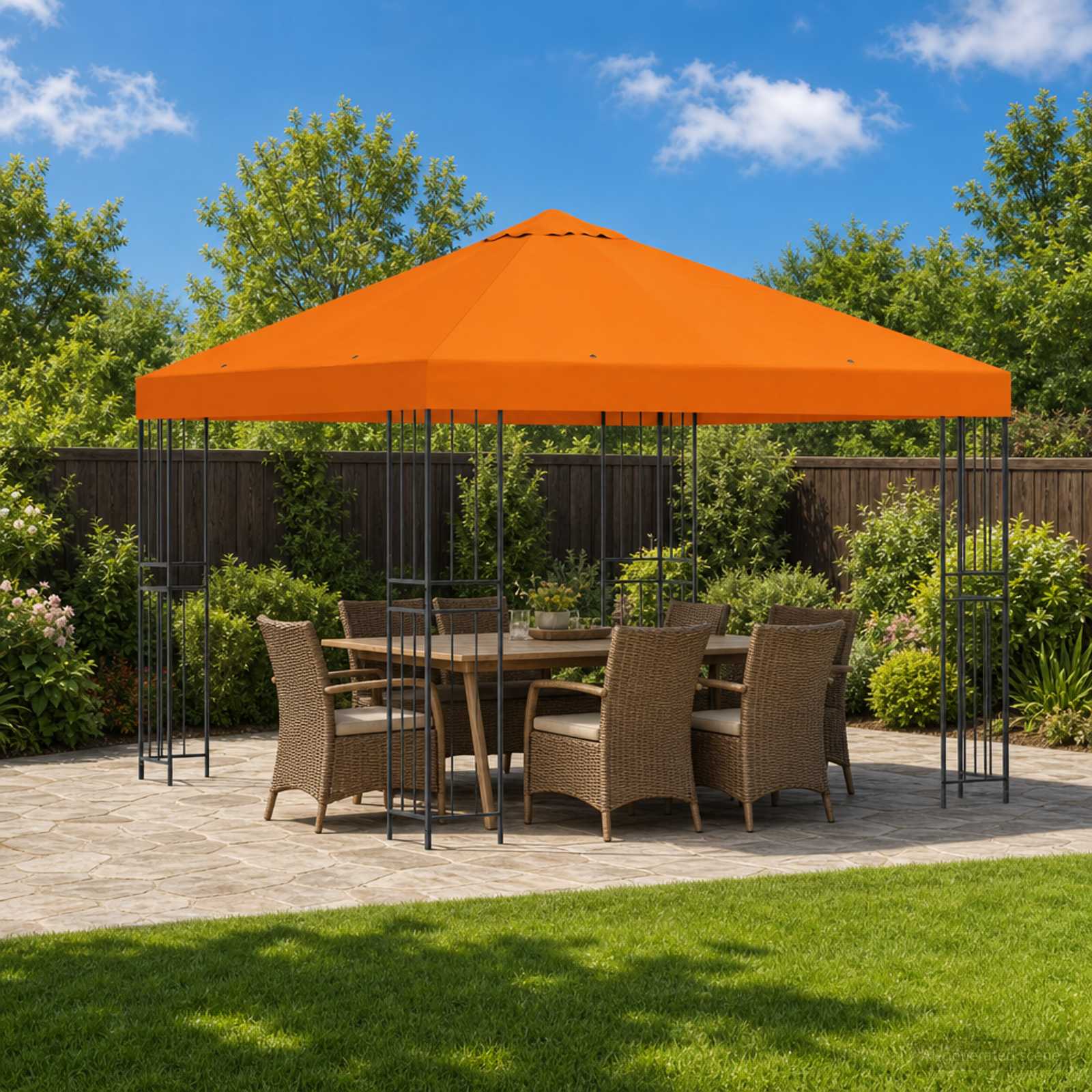 vidaXL Paviljoen 3 x 3 m Beige Polyester en staal 190 gsm