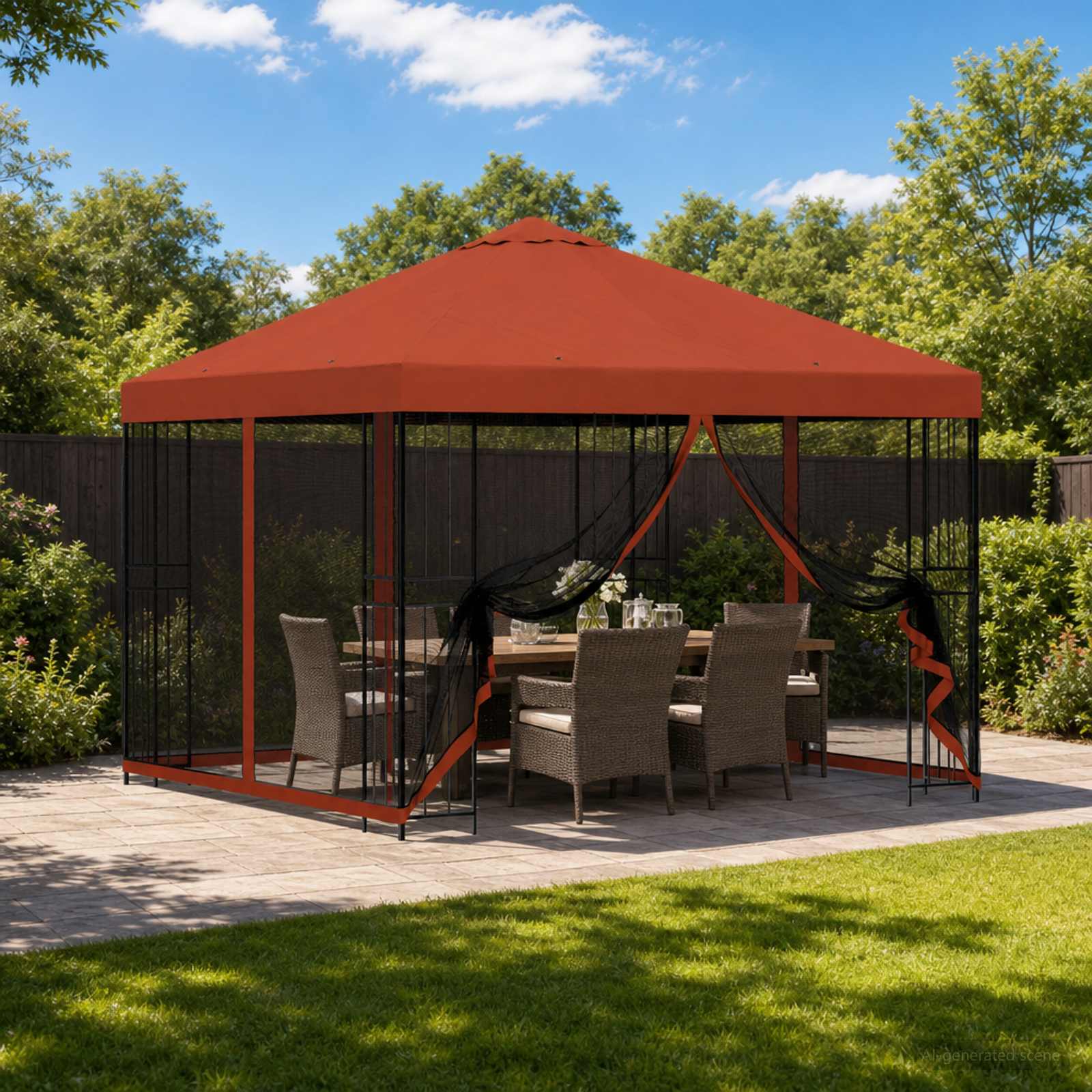 vidaXL Paviljoen 3 x 3 m Beige Polyester en staal 190 gsm