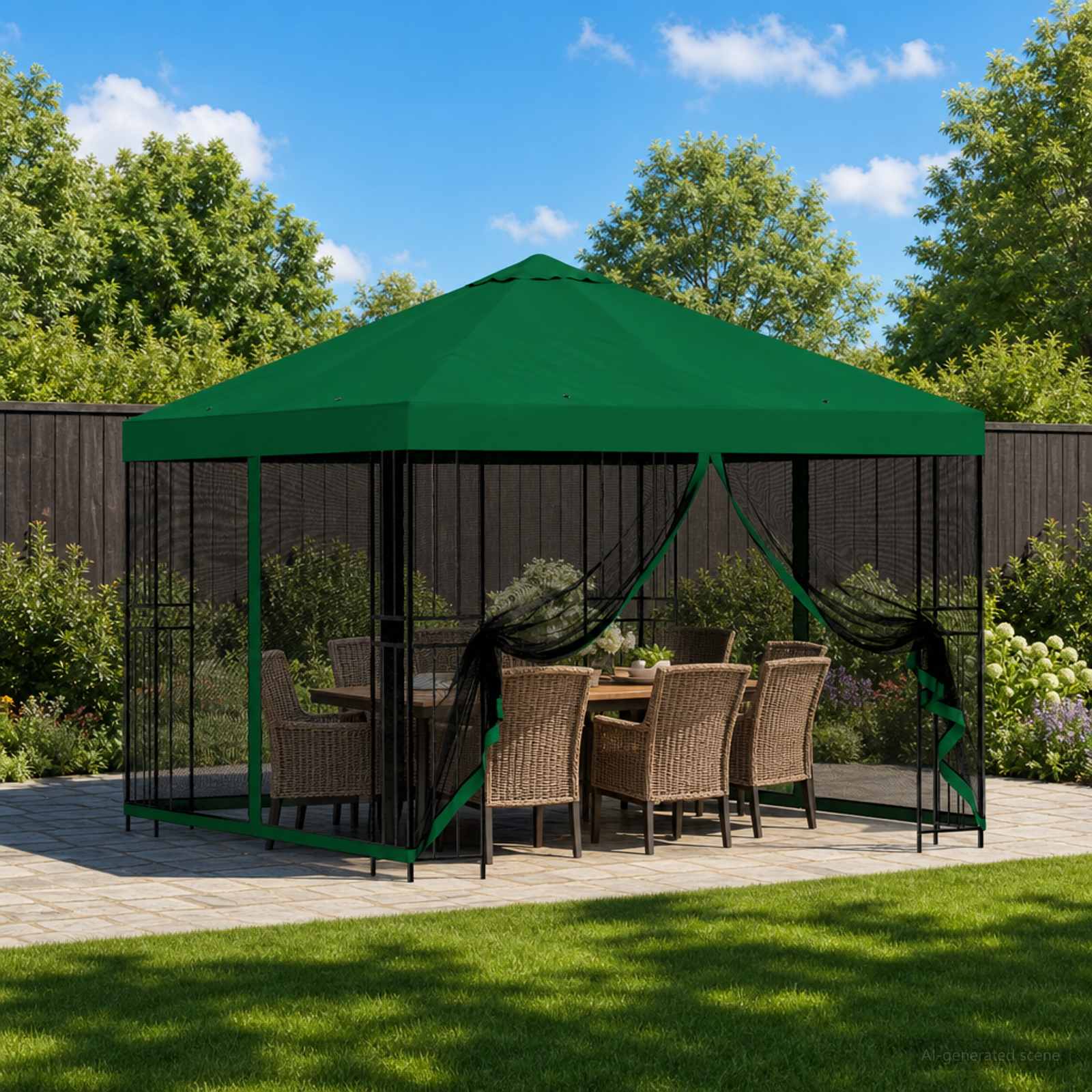 vidaXL Paviljoen 3 x 3 m Beige Polyester en staal 190 gsm