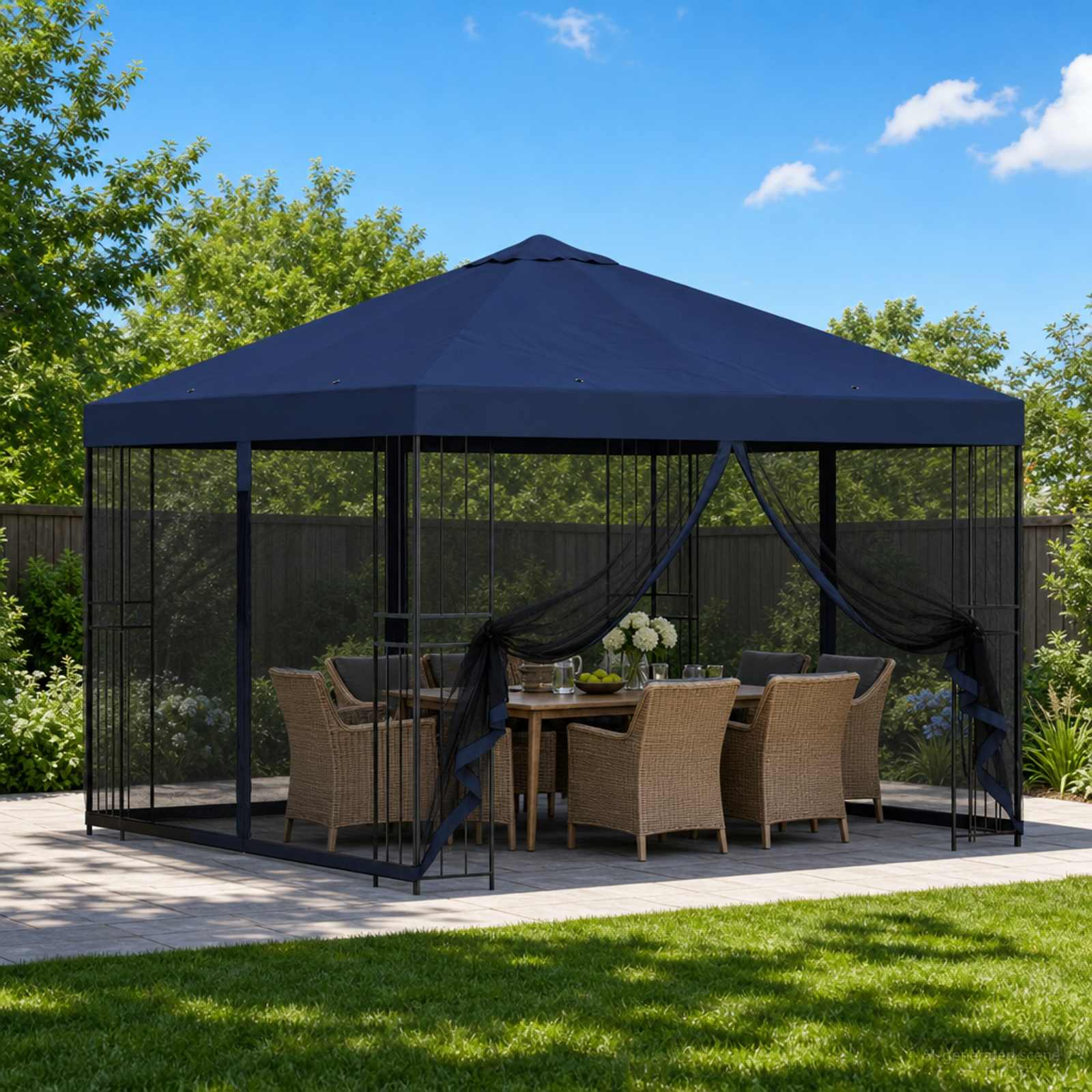 vidaXL Paviljoen 3 x 3 m Beige Polyester en staal 190 gsm
