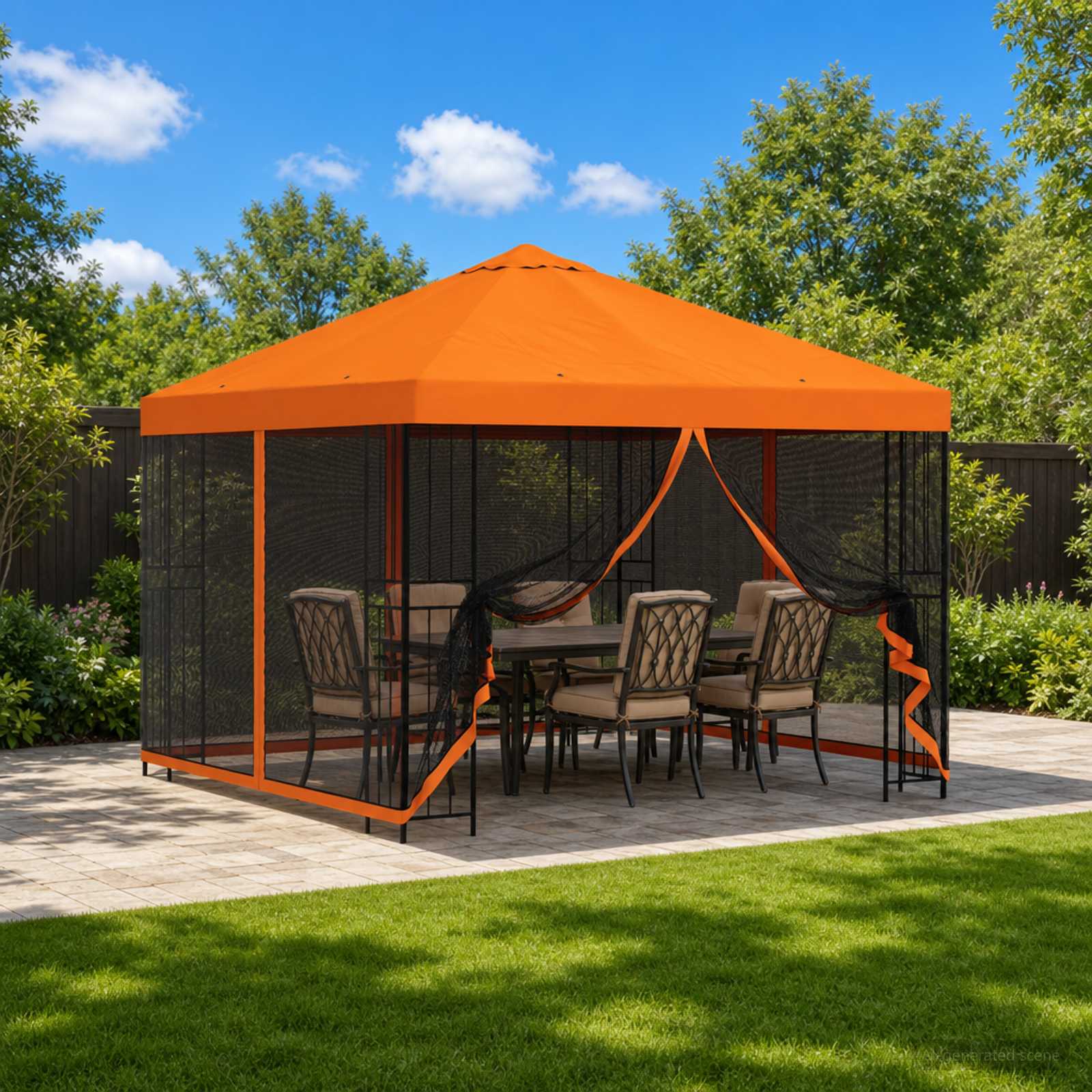 vidaXL Paviljoen 3 x 3 m Beige Polyester en staal 190 gsm