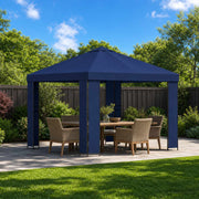 vidaXL Prieel 3 x 3 m Blauw Polyester en staal 190