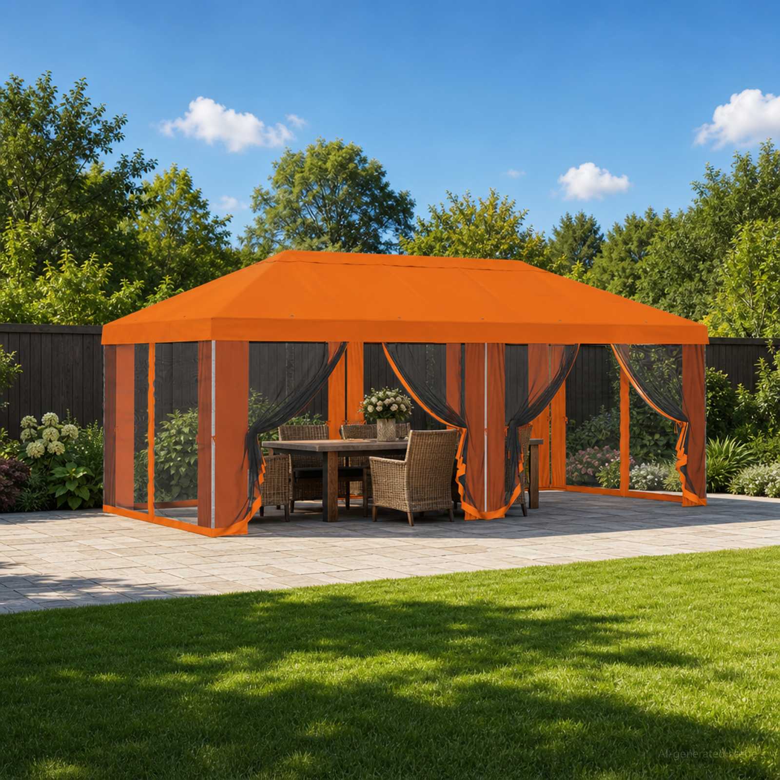 vidaXL Gazebo Hoes met Zijwanden 6 x 3 m Beige Polyester 190