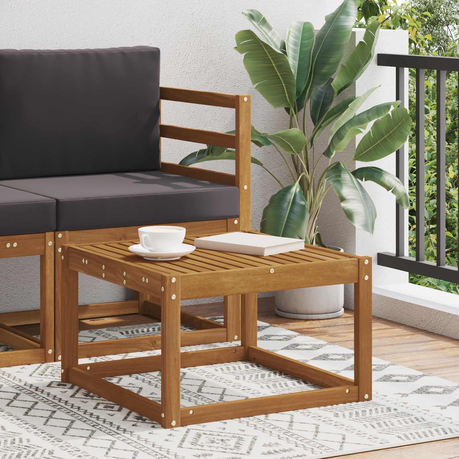 vidaXL Buiten Midden Sofa Massief Acaciahout Naturel