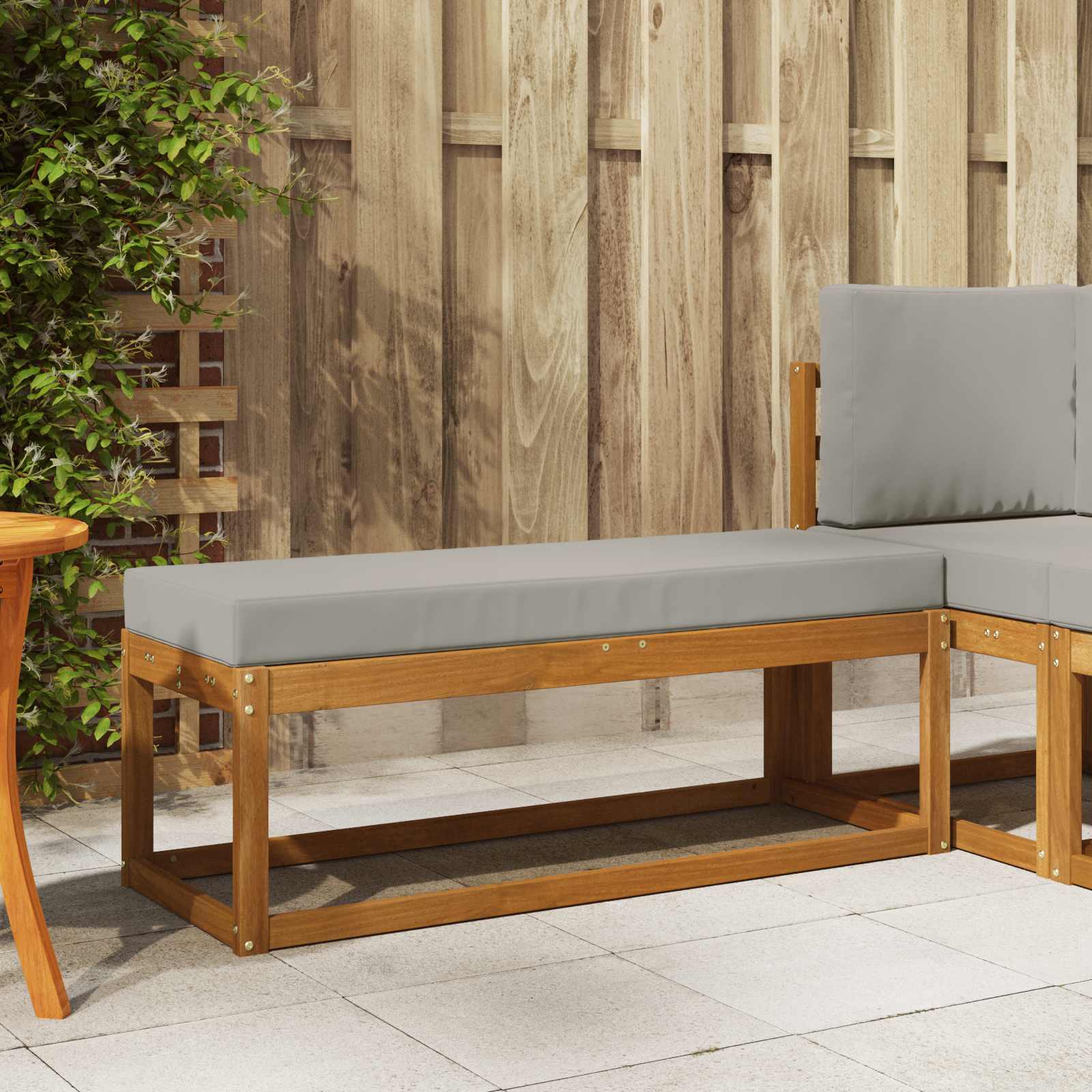 vidaXL Stoelbank Naturel 43 x 43 x 37 cm Massief Acaciahout