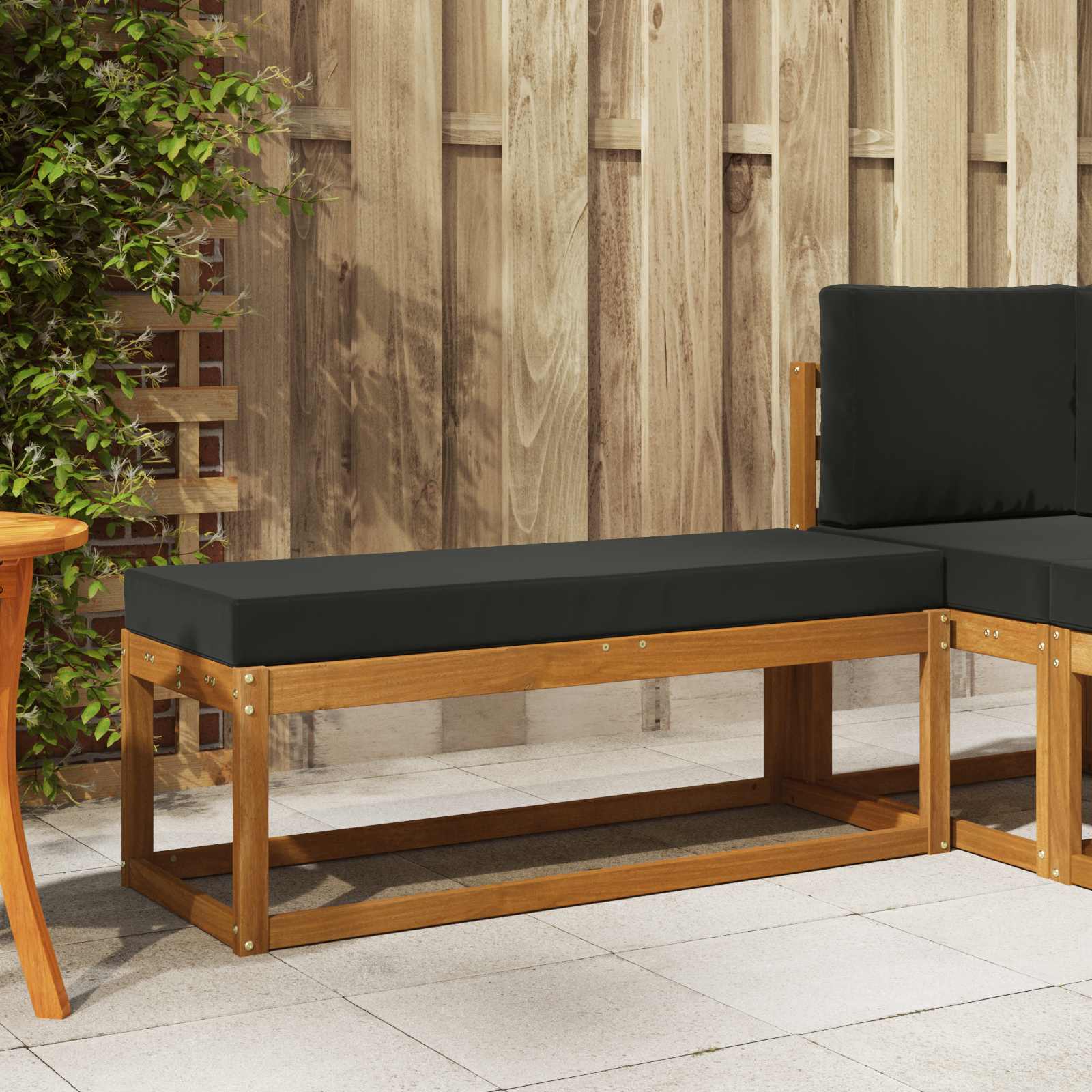 vidaXL Stoelbank Naturel 43 x 43 x 37 cm Massief Acaciahout