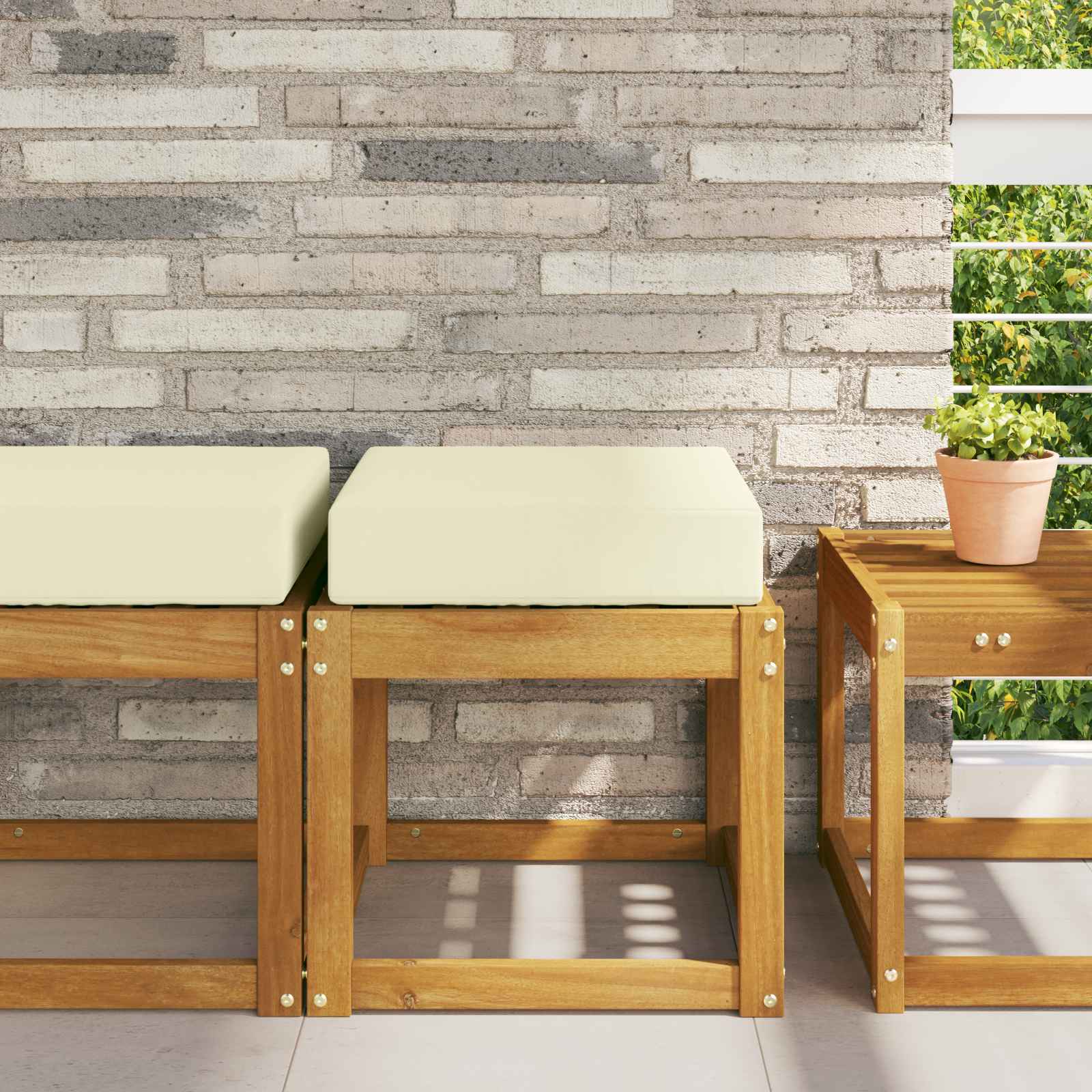 vidaXL Buiten Zitkussen Antraciet 40 x 40 x 8 cm 100% Polyester