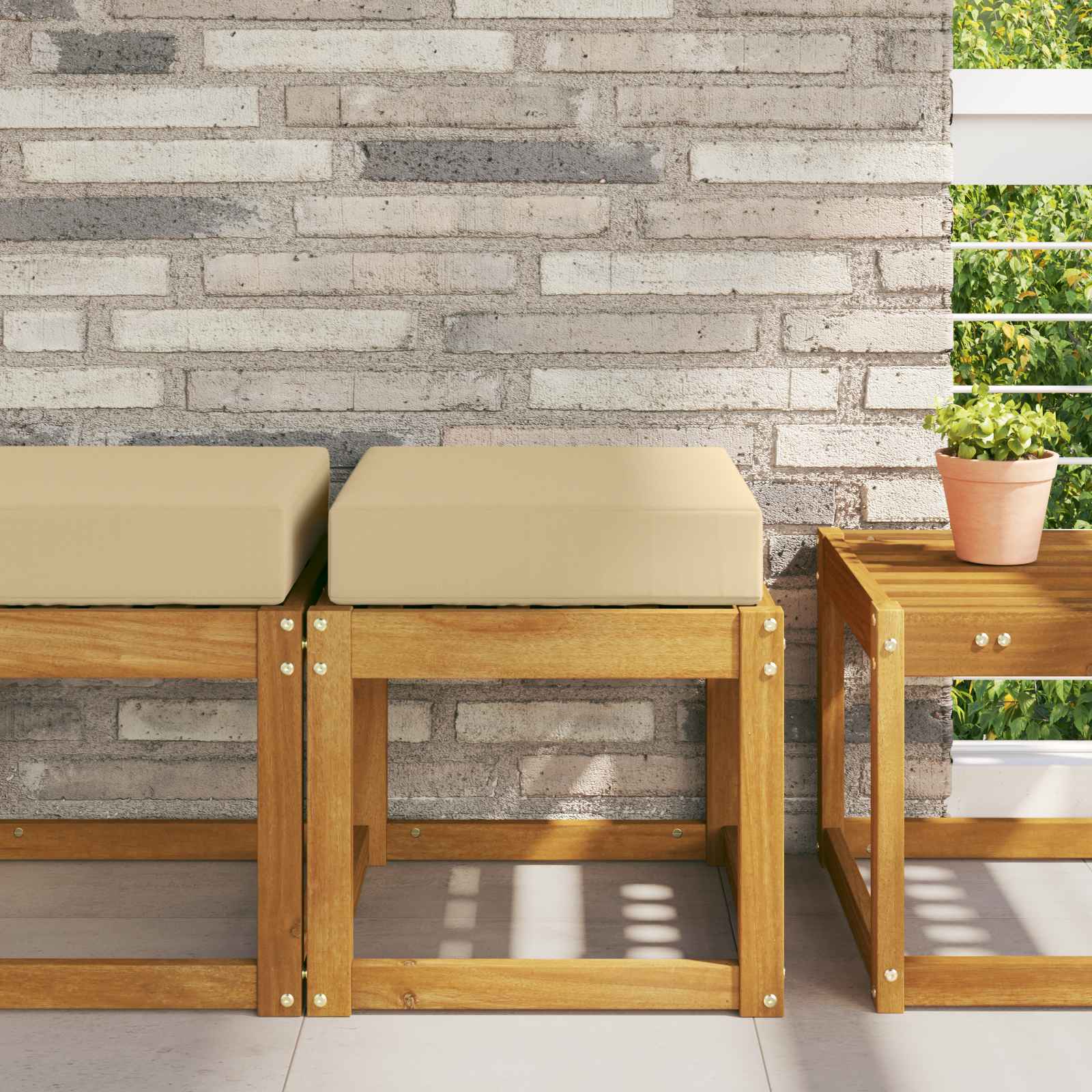 vidaXL Buiten Zitkussen Antraciet 40 x 40 x 8 cm 100% Polyester