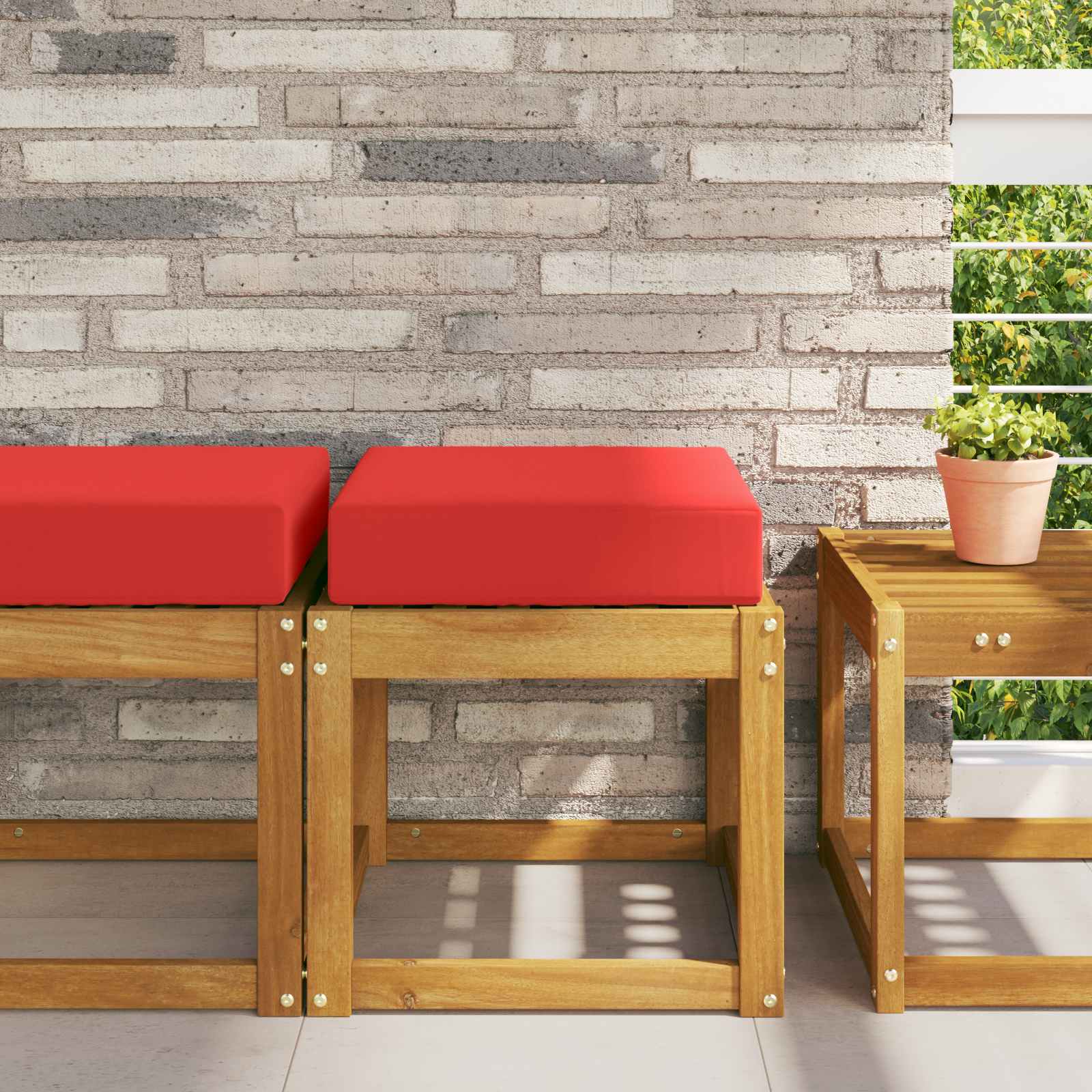 vidaXL Buiten Zitkussen Antraciet 40 x 40 x 8 cm 100% Polyester