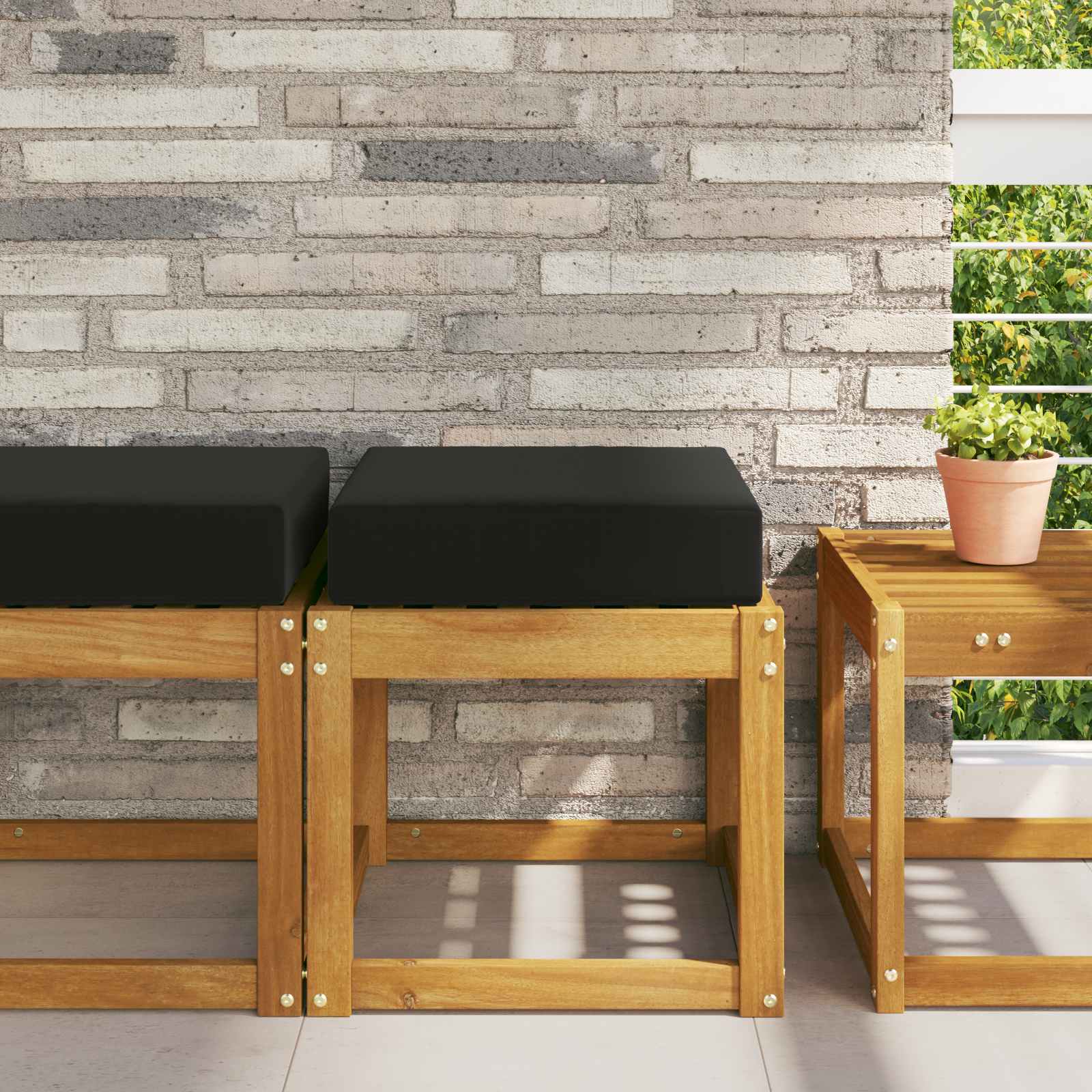 vidaXL Buiten Zitkussen Antraciet 40 x 40 x 8 cm 100% Polyester