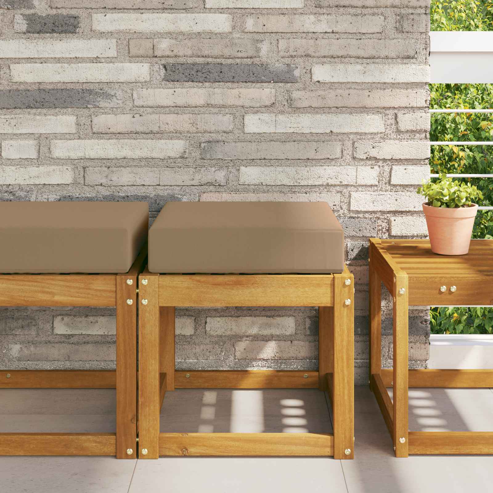 vidaXL Buiten Zitkussen Antraciet 40 x 40 x 8 cm 100% Polyester