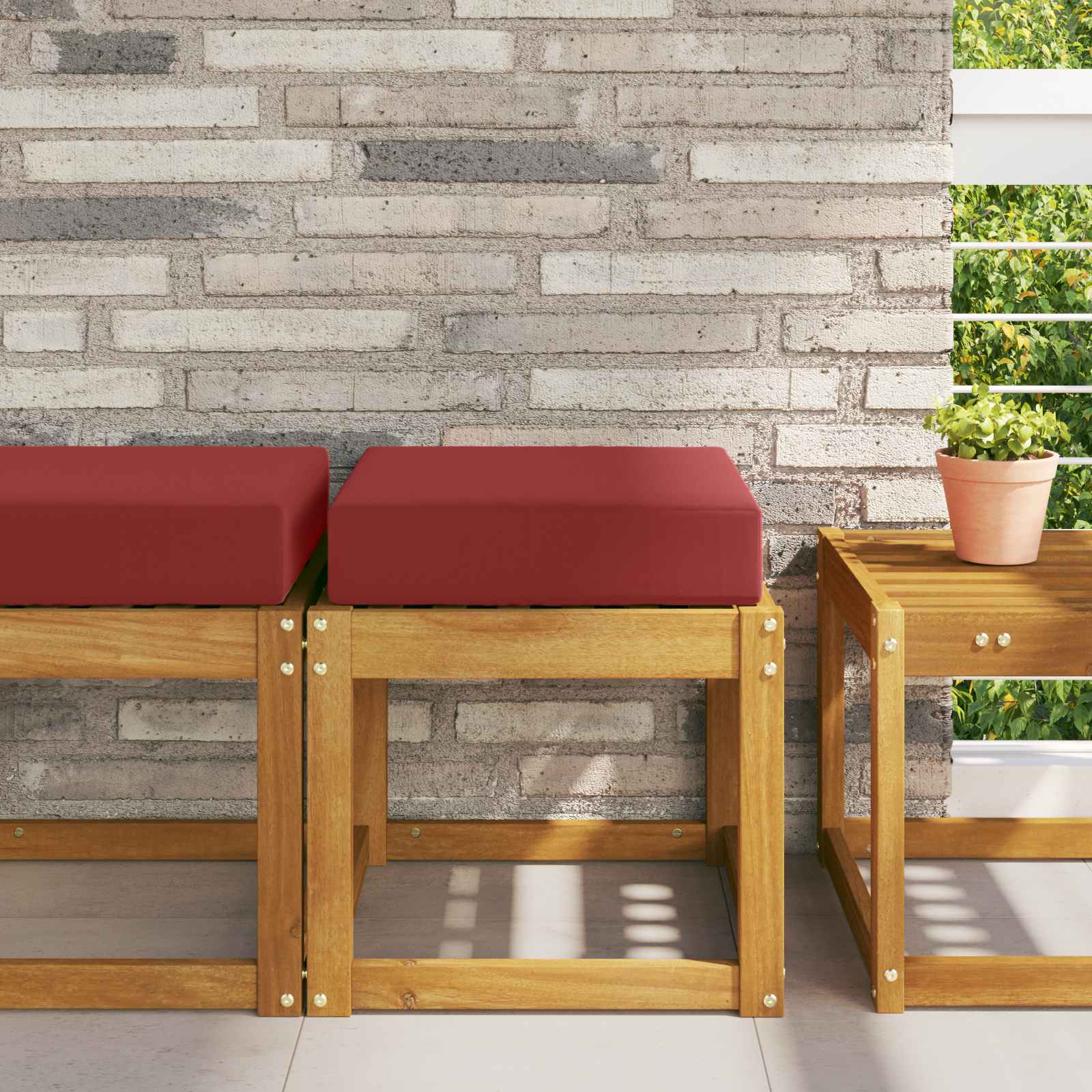 vidaXL Buiten Zitkussen Antraciet 40 x 40 x 8 cm 100% Polyester