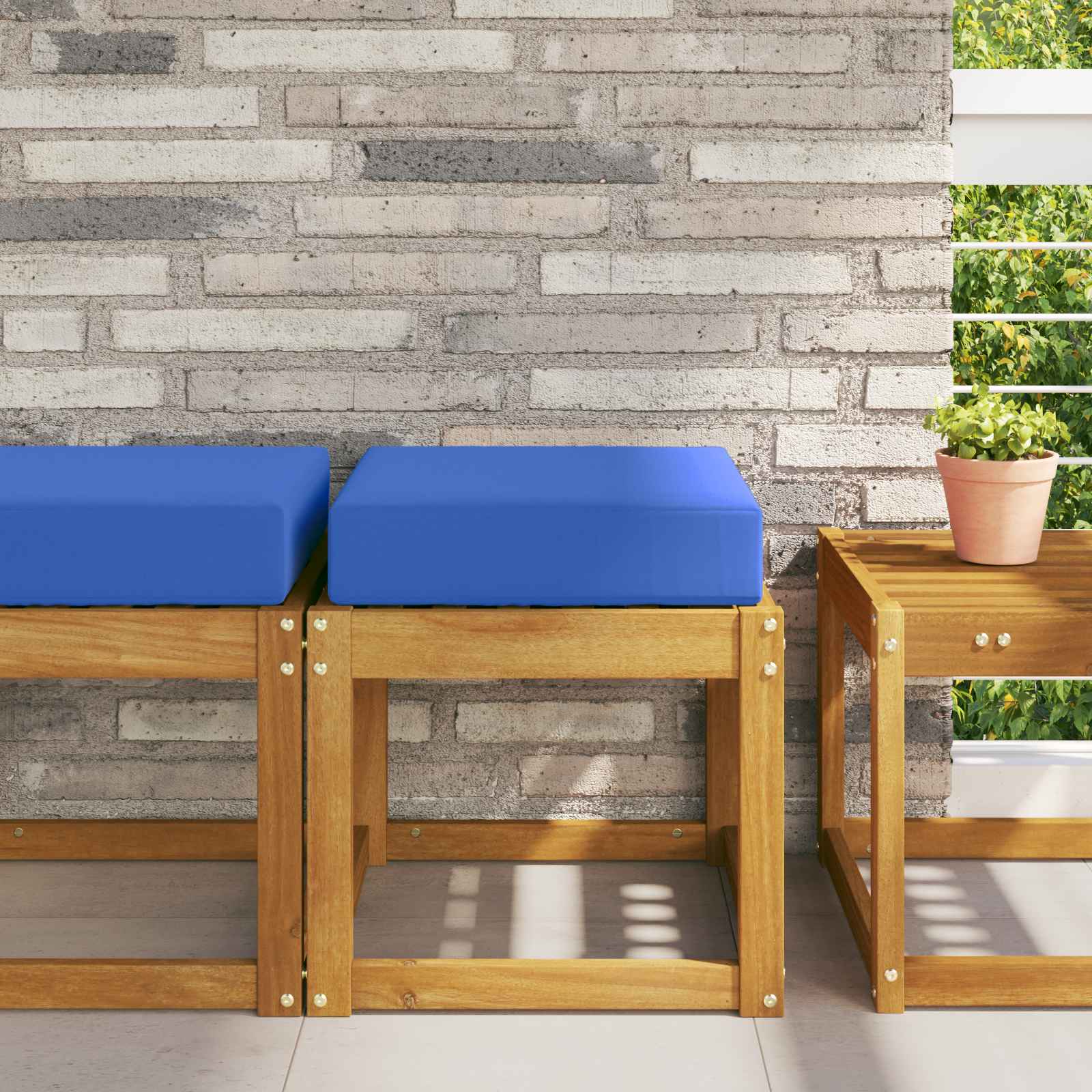 vidaXL Buiten Zitkussen Antraciet 40 x 40 x 8 cm 100% Polyester
