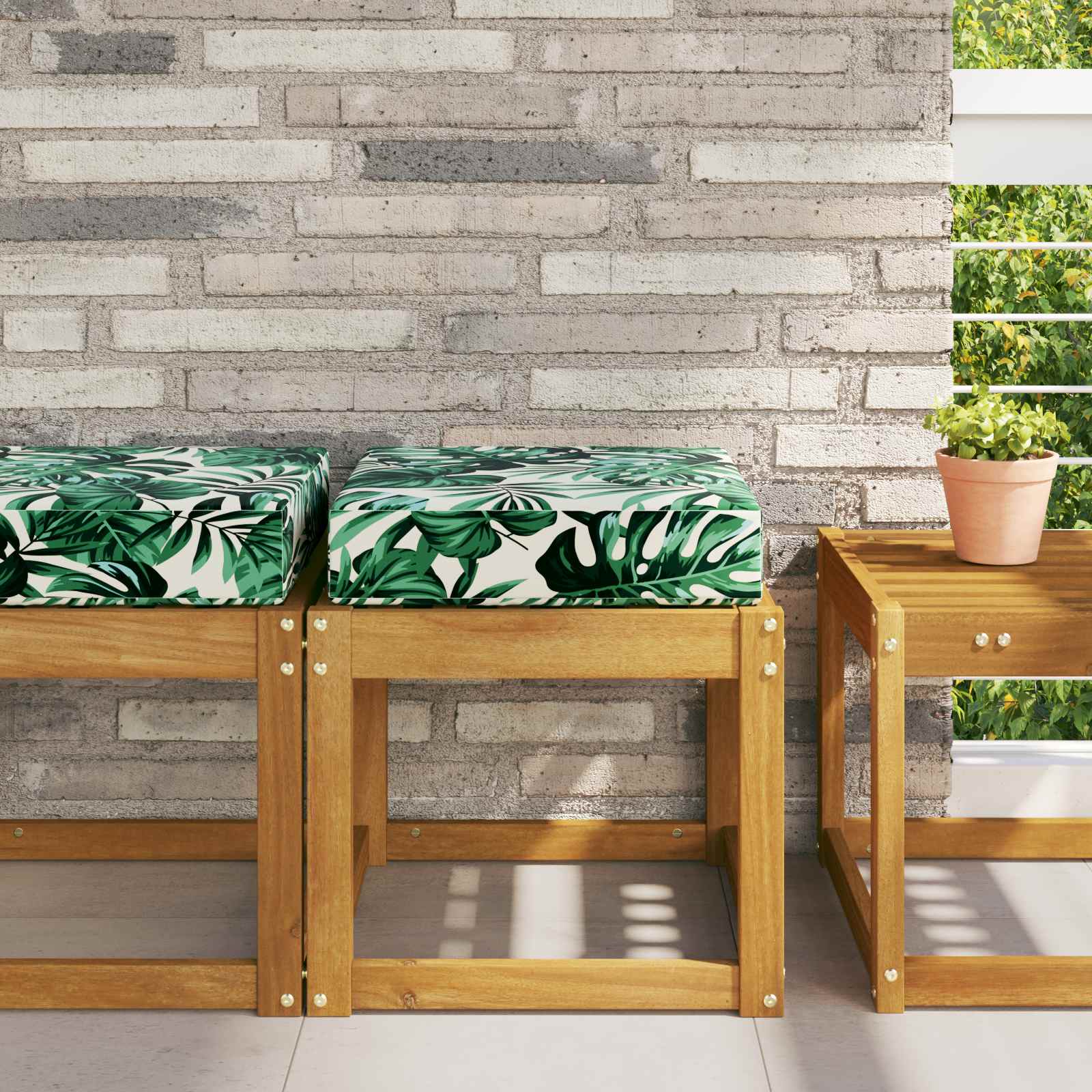 vidaXL Buiten Zitkussen Antraciet 40 x 40 x 8 cm 100% Polyester