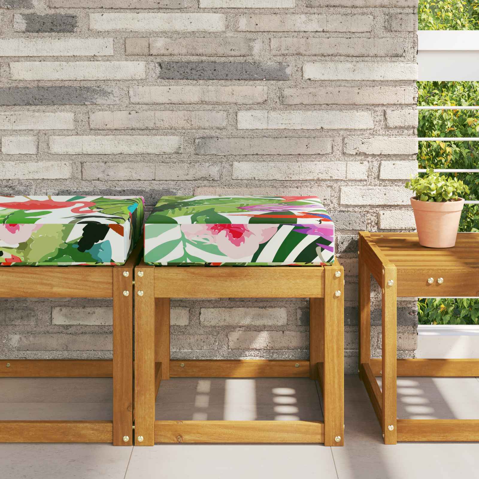 vidaXL Buiten Zitkussen Antraciet 40 x 40 x 8 cm 100% Polyester