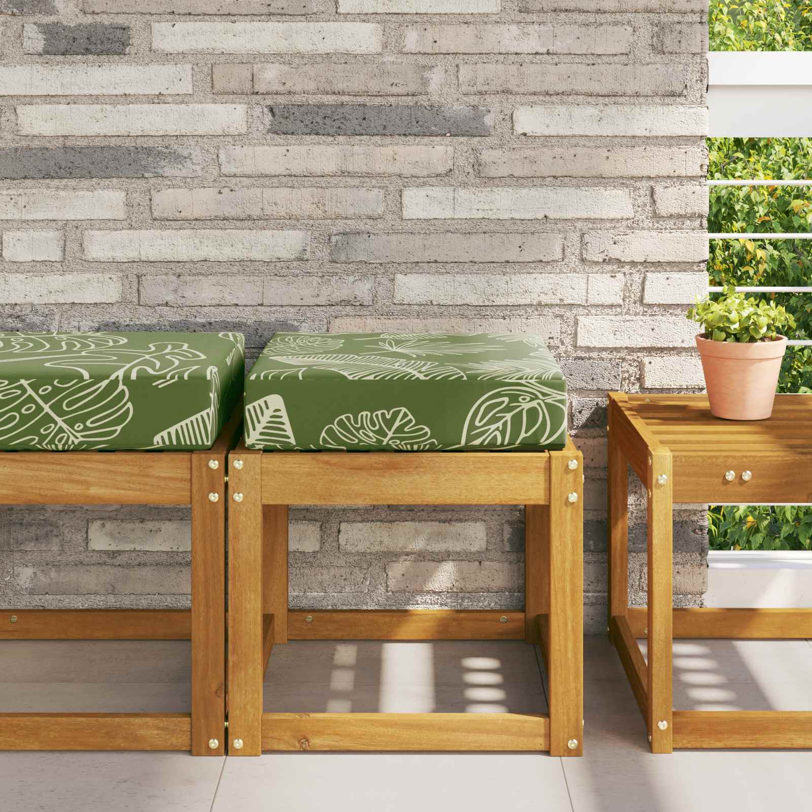 vidaXL Buiten Zitkussen Antraciet 40 x 40 x 8 cm 100% Polyester