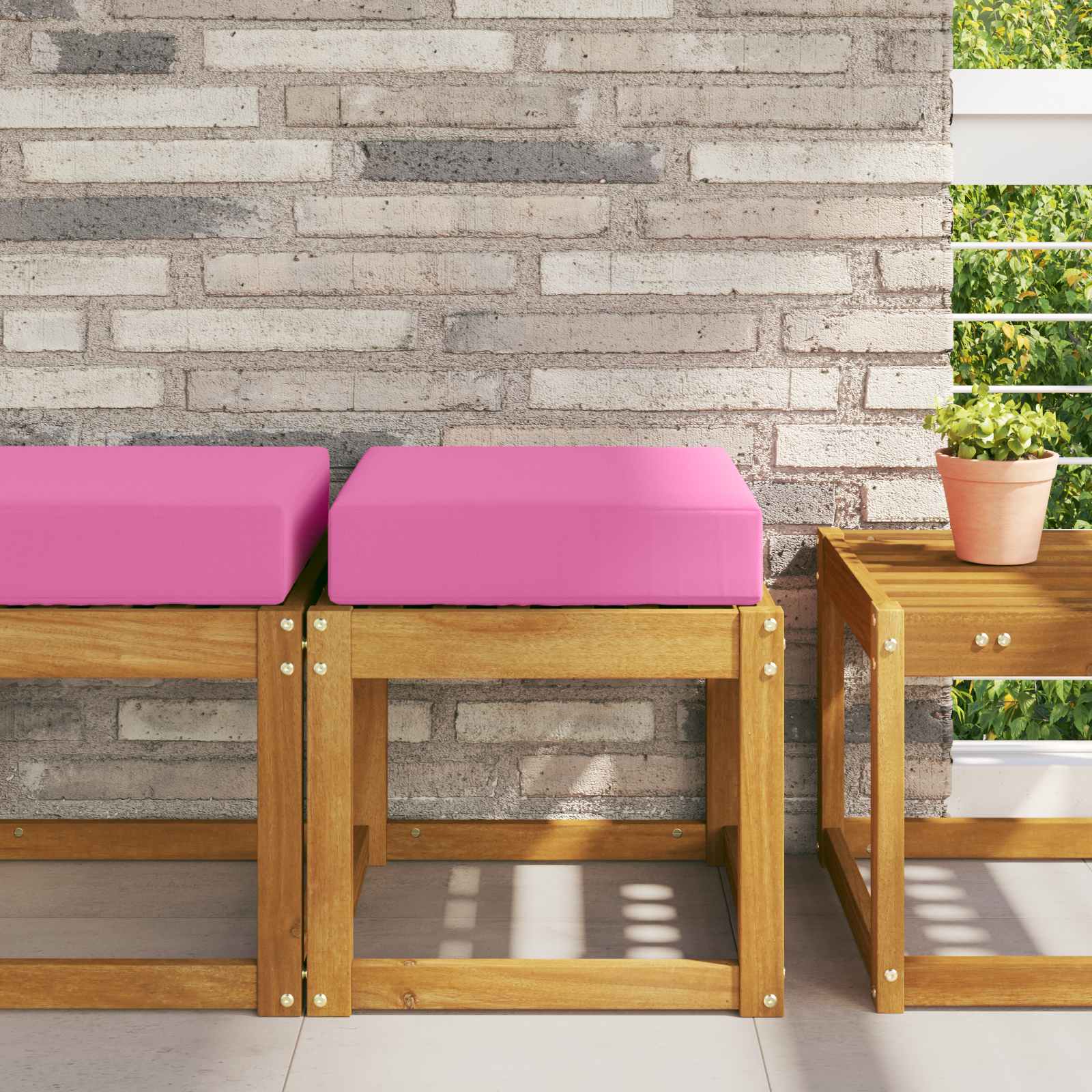 vidaXL Buiten Zitkussen Antraciet 40 x 40 x 8 cm 100% Polyester