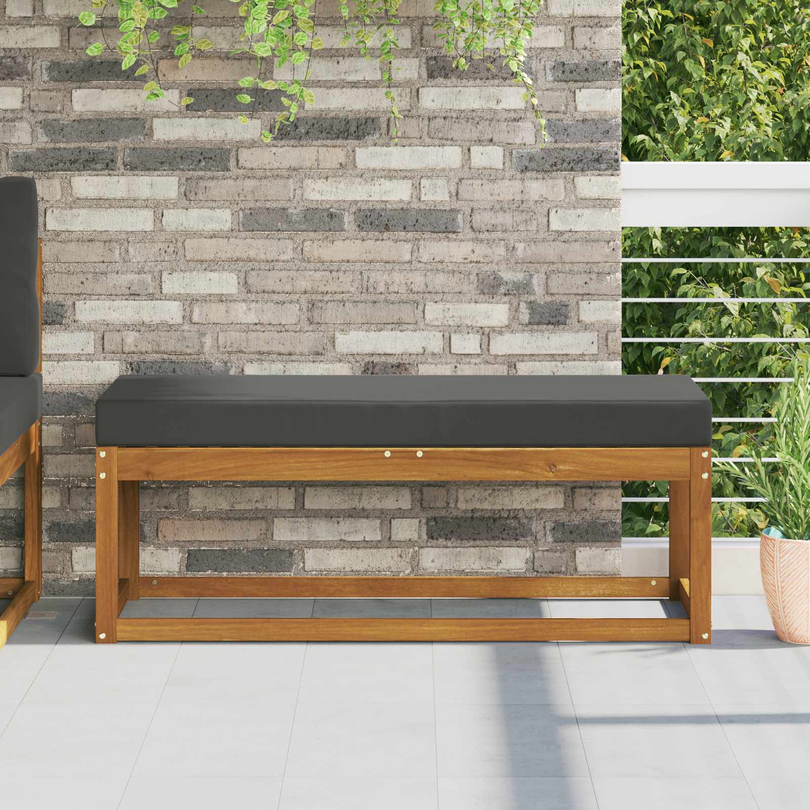 vidaXL Buiten Zitkussen Antraciet 40 x 40 x 8 cm 100% Polyester