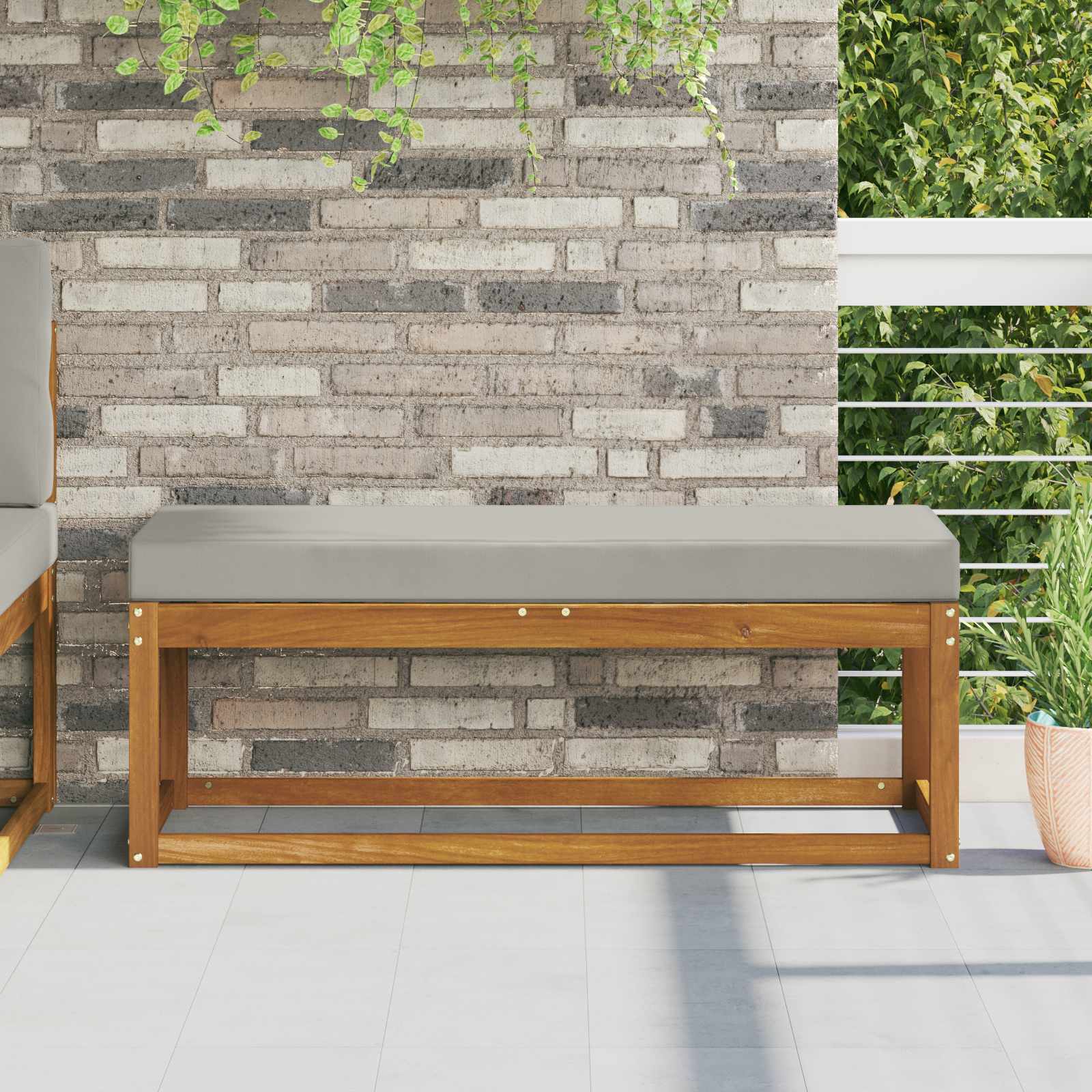 vidaXL Buiten Zitkussen Antraciet 40 x 40 x 8 cm 100% Polyester