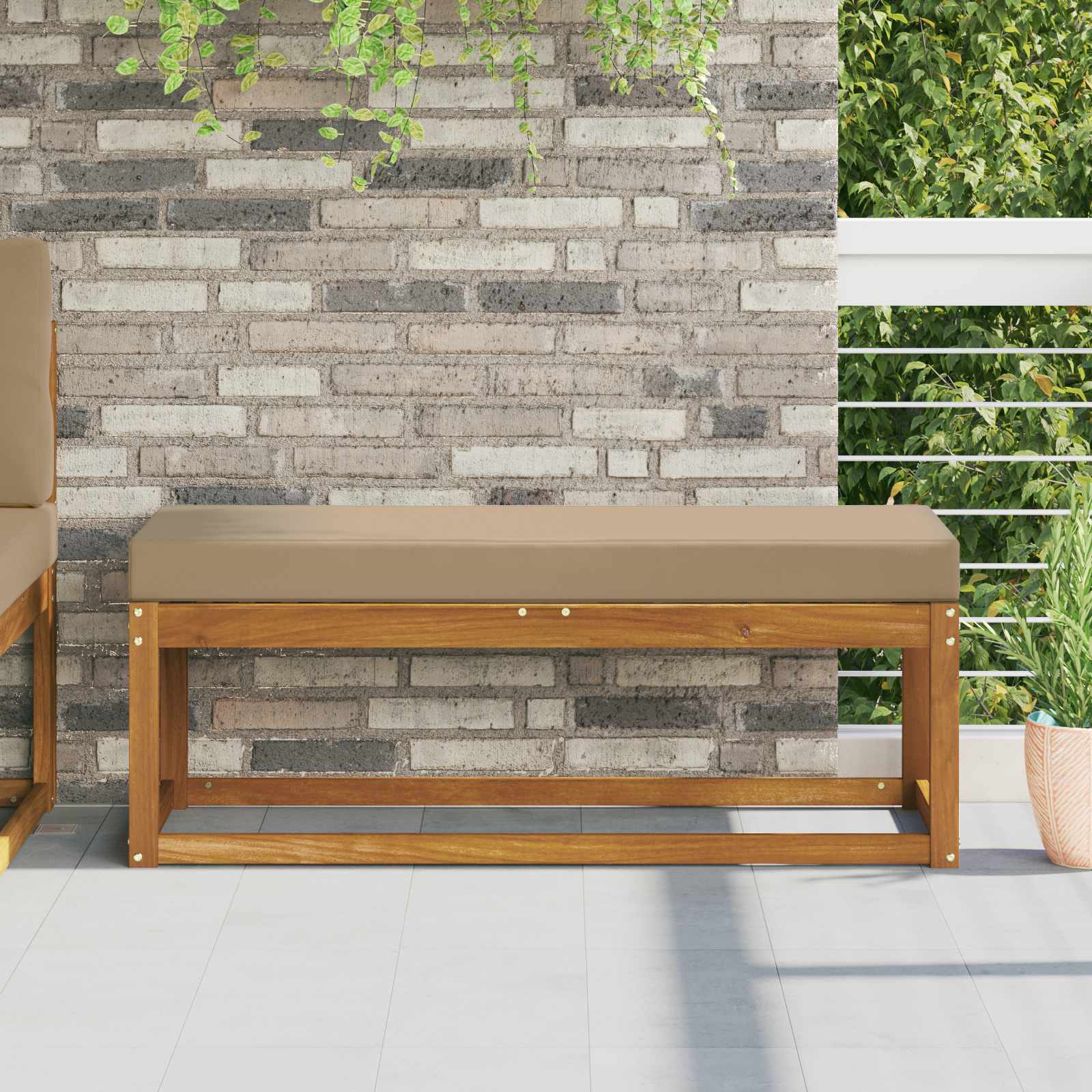 vidaXL Buiten Zitkussen Antraciet 40 x 40 x 8 cm 100% Polyester