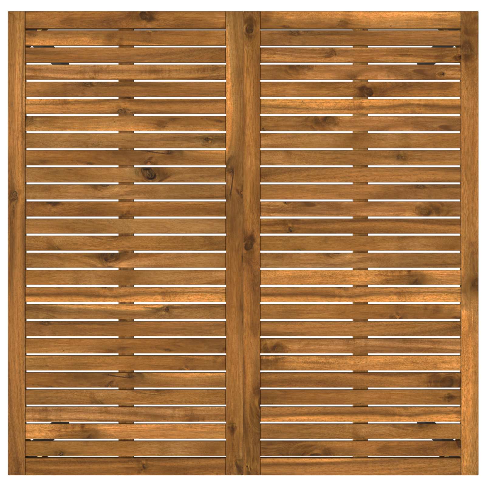 vidaXL Tuindiner tafel Naturel en Zwart 110 x 108,5 x 75 cm