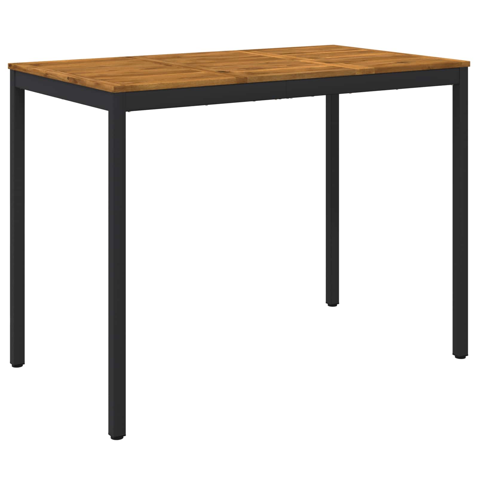 vidaXL Tuinbar Tafel Natuurlijk en Wit 141 x 80,5 x 105 cm