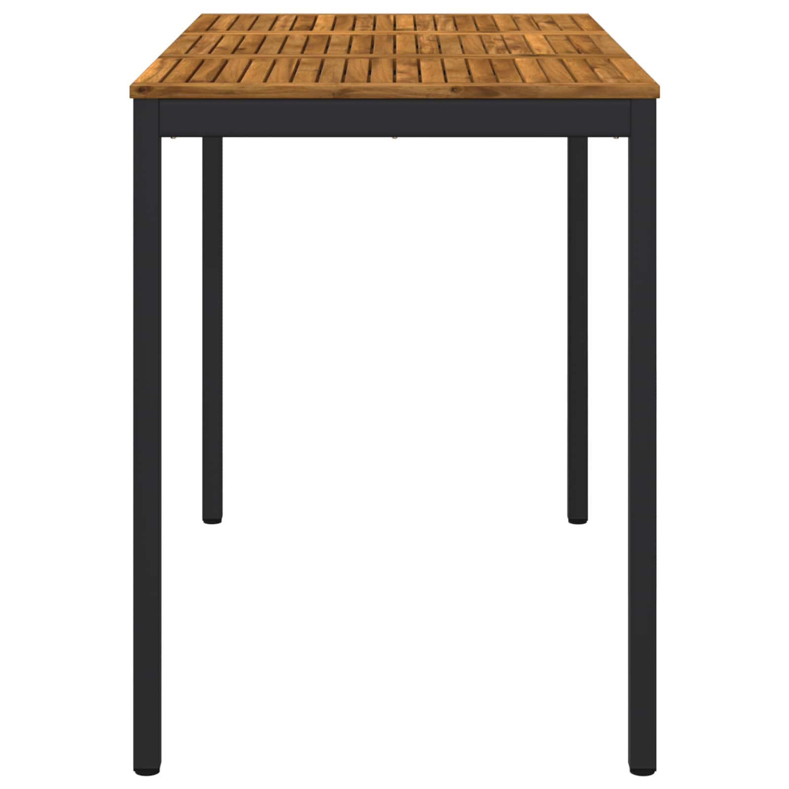 vidaXL Tuinbar Tafel Natuurlijk en Wit 141 x 80,5 x 105 cm