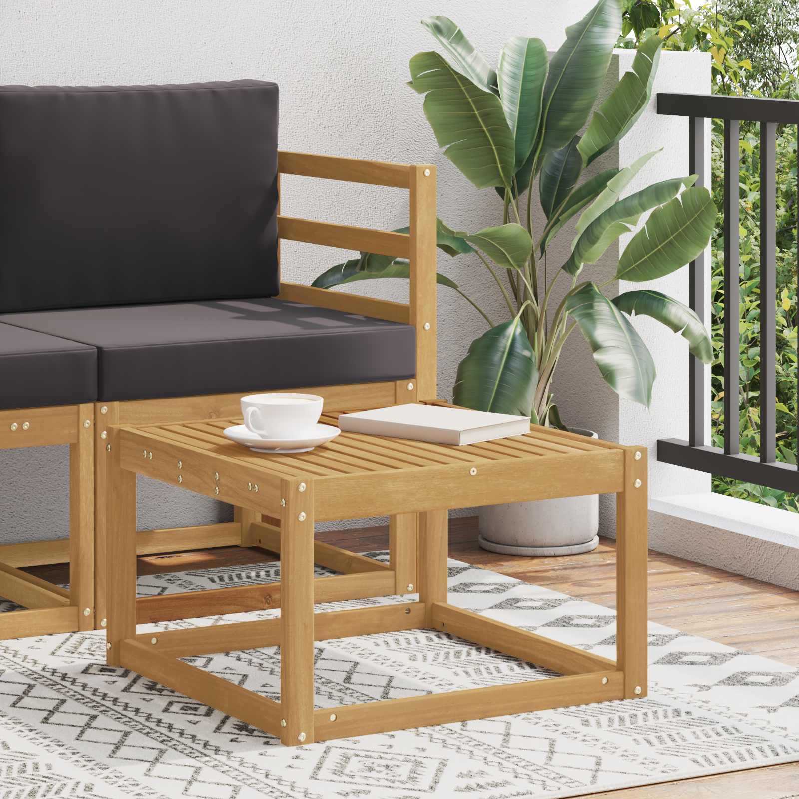 vidaXL Buiten Midden Sofa Massief Acaciahout Naturel