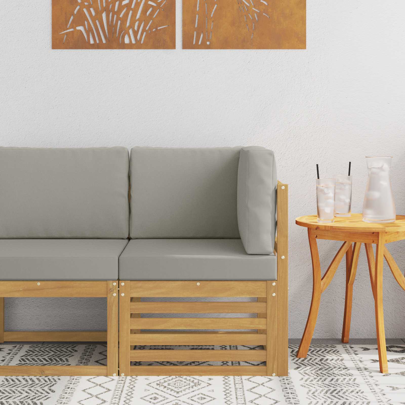 vidaXL Buiten Voetenbank Massief Acaciahout Naturel