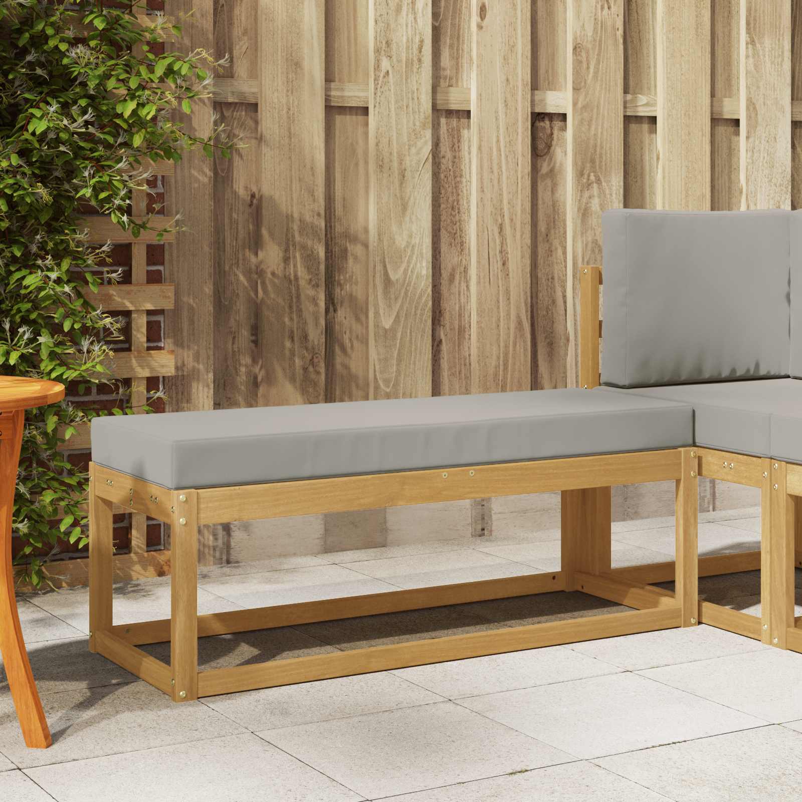 vidaXL Stoelbank Naturel 43 x 43 x 37 cm Massief Acaciahout