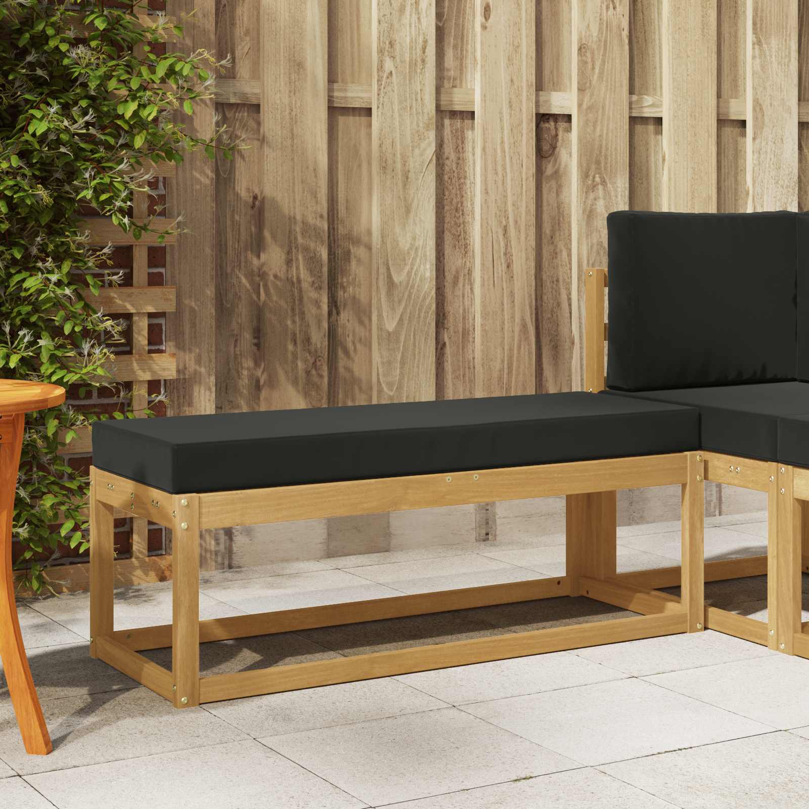 vidaXL Stoelbank Naturel 43 x 43 x 37 cm Massief Acaciahout