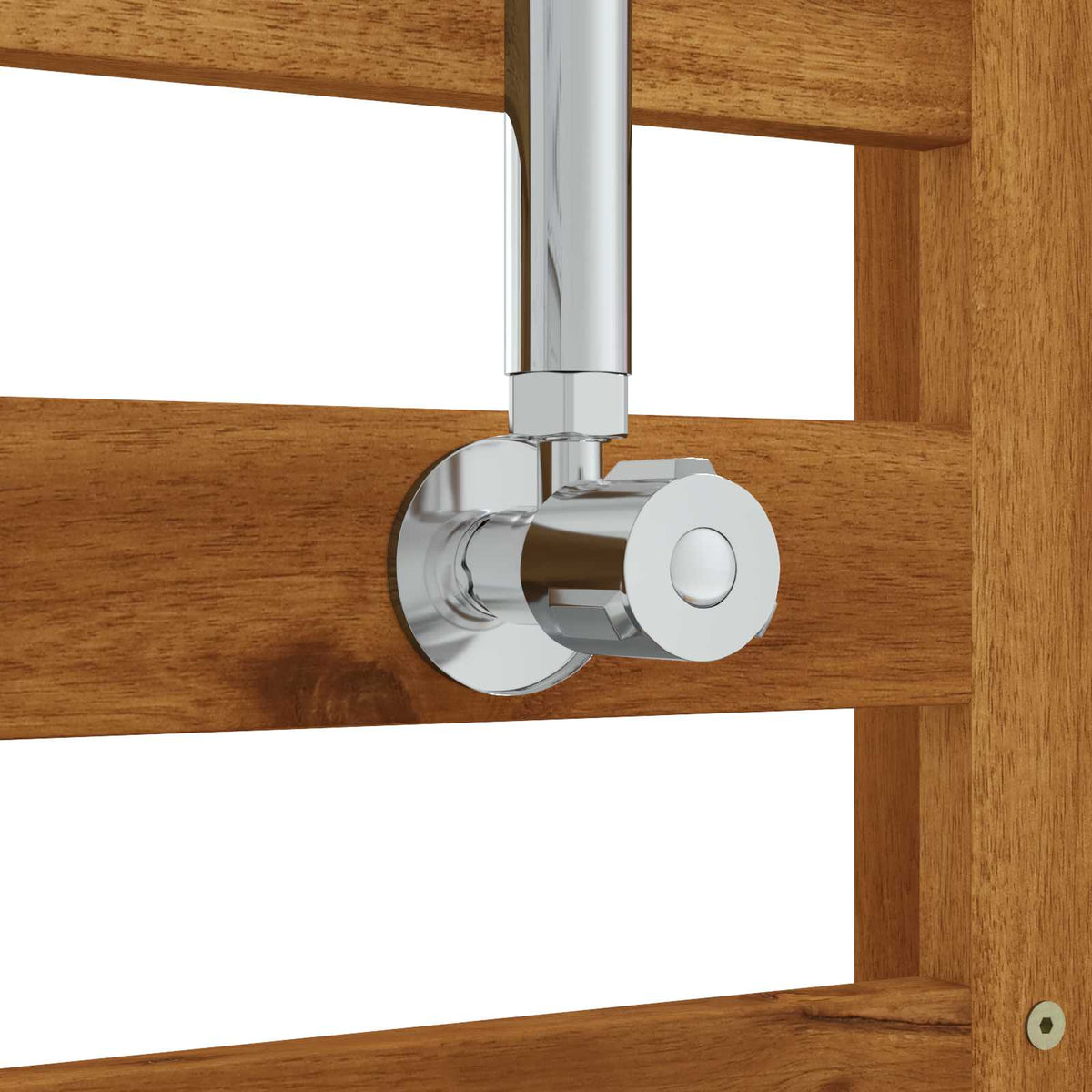 vidaXL Buitendouche 225 cm Massief acaciahout en roestvrij staal Wit