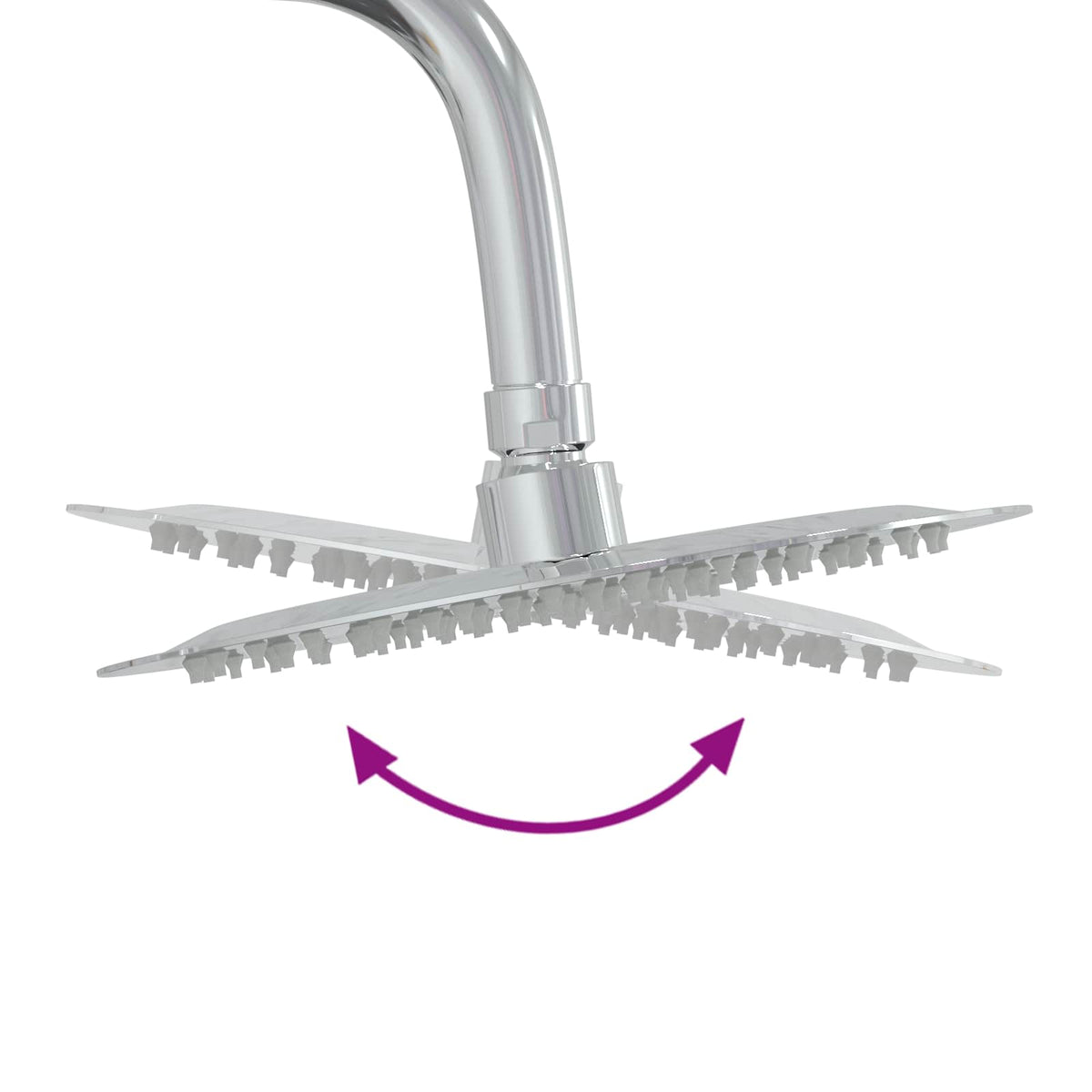 vidaXL Buitendouche 225 cm Massief acaciahout en roestvrij staal Wit