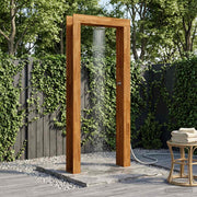 vidaXL Buitendouche 226 cm Massief acaciahout en roestvrij staal
