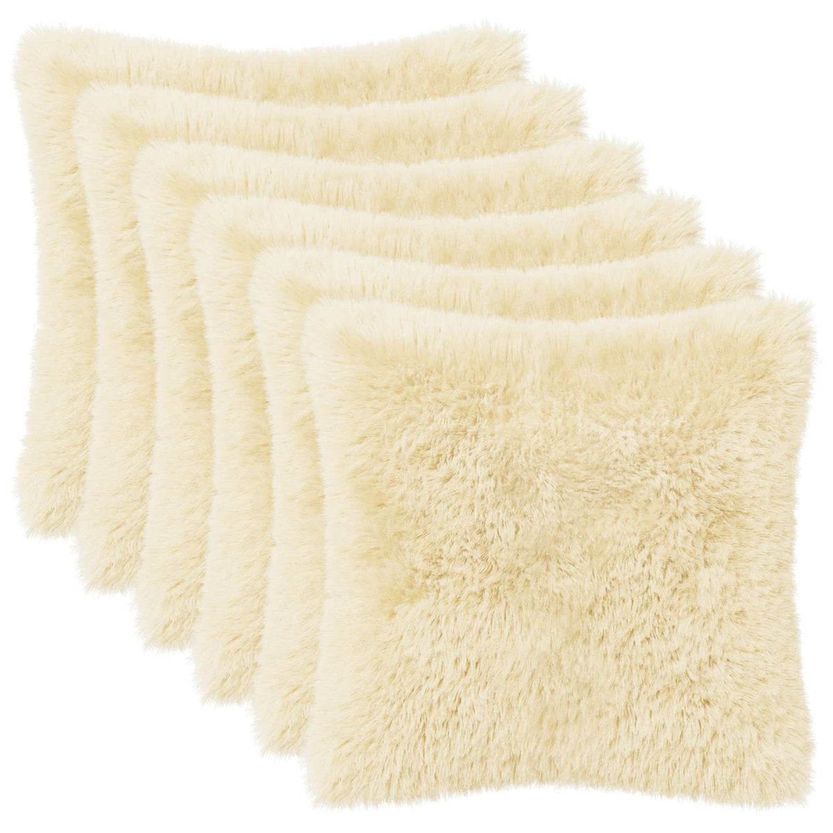 vidaXL Kussensloop 2 pcs HEERLEN Crèmekleurig 30 x 30 cm PV Fleece