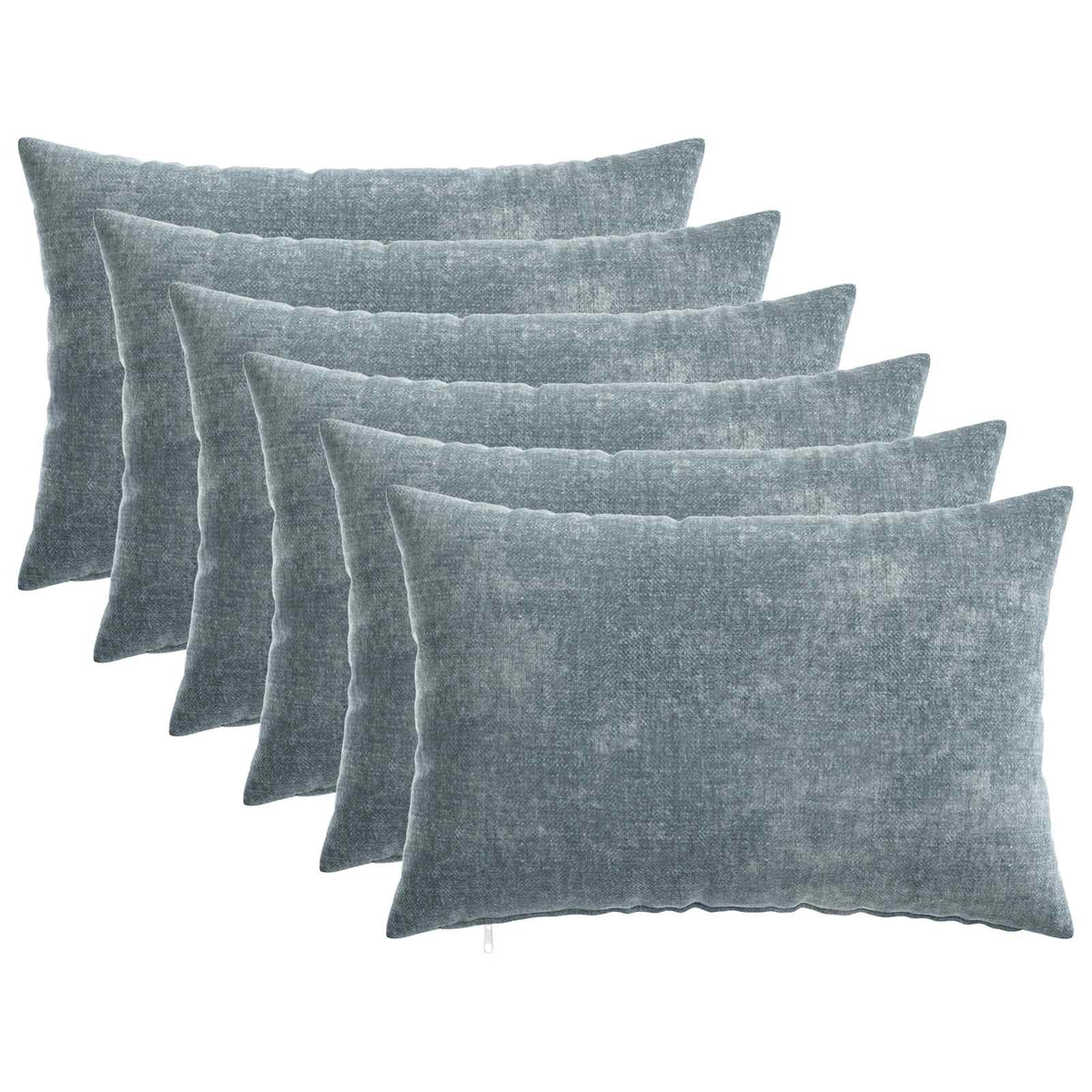 vidaXL Kussensloop 6 st HEERLEN Donkergrijs 30 x 30 cm Chenille Stof